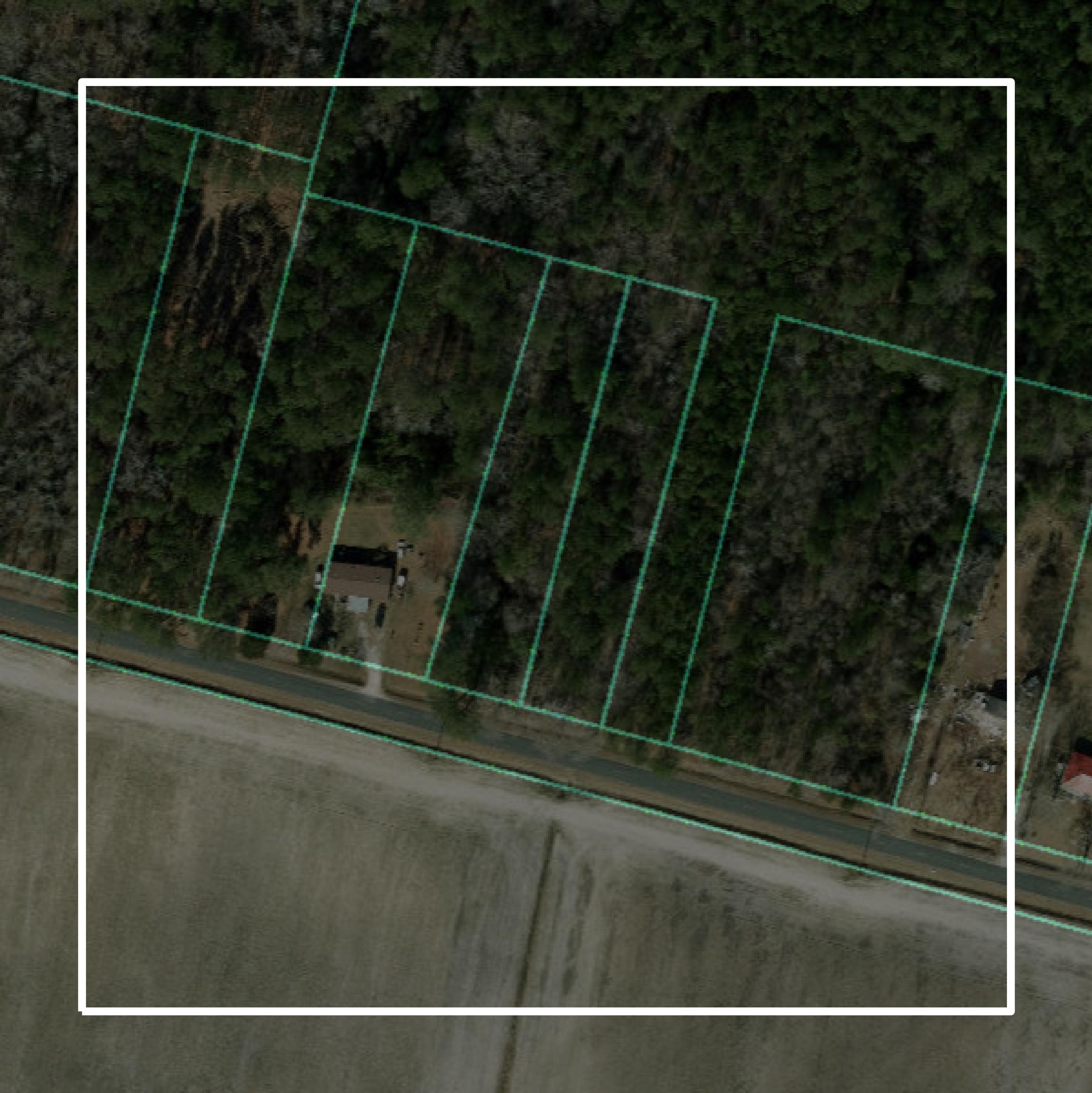 This image shows parcel and building data in Jones County created using GIS data in Equator.