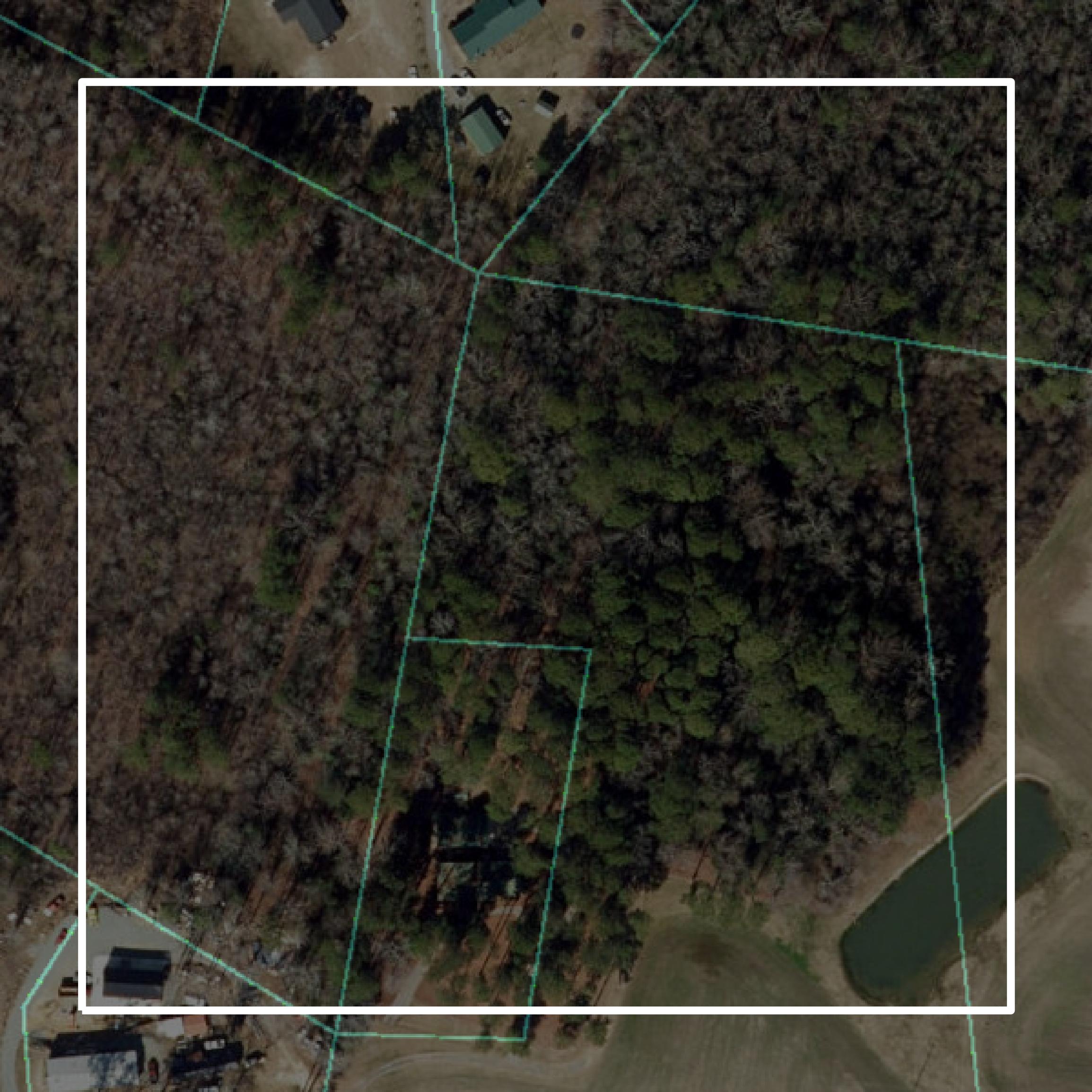 This image shows parcel and building data in Lee County created using GIS data in Equator.