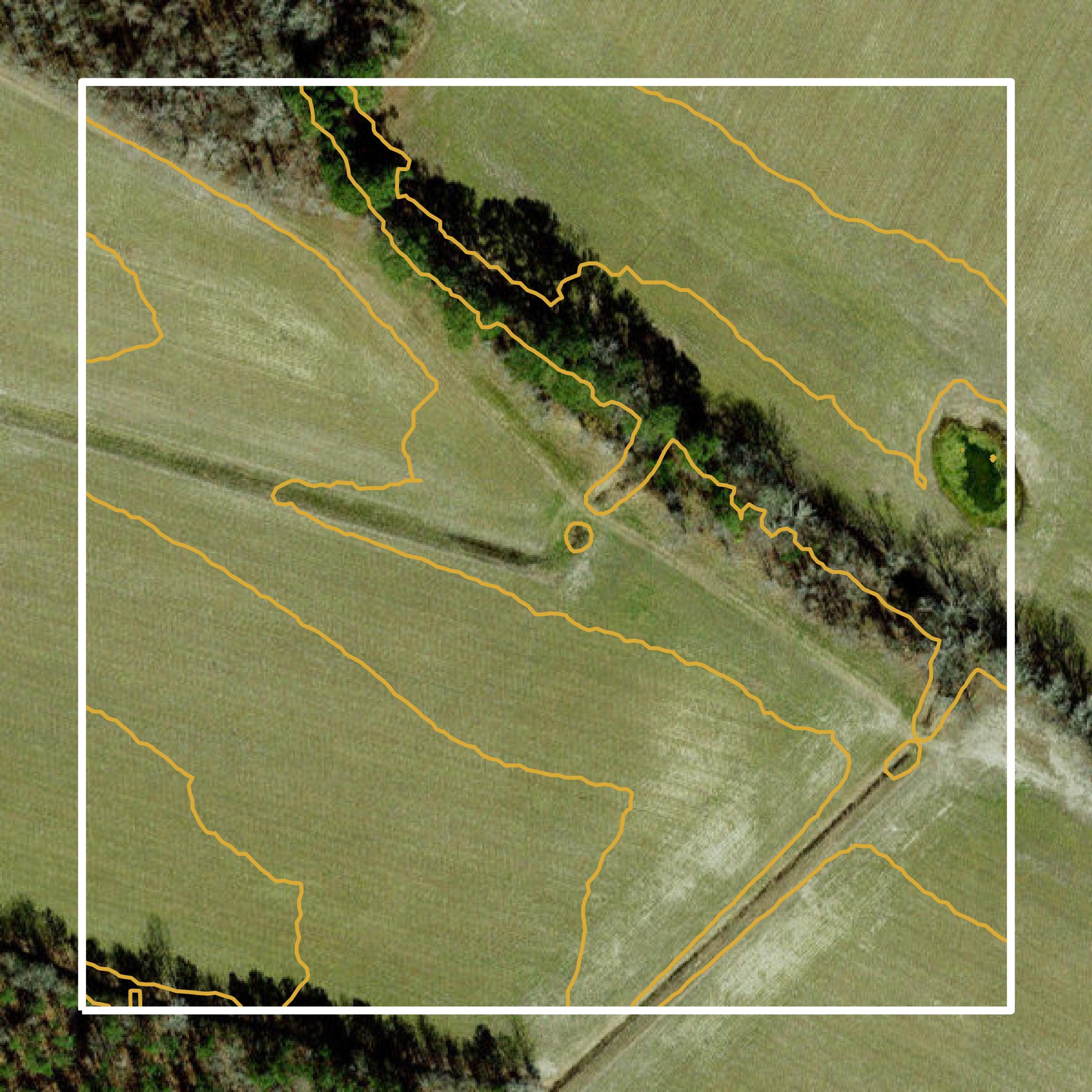 This image shows a contour map in Martin County created using GIS data in Equator.