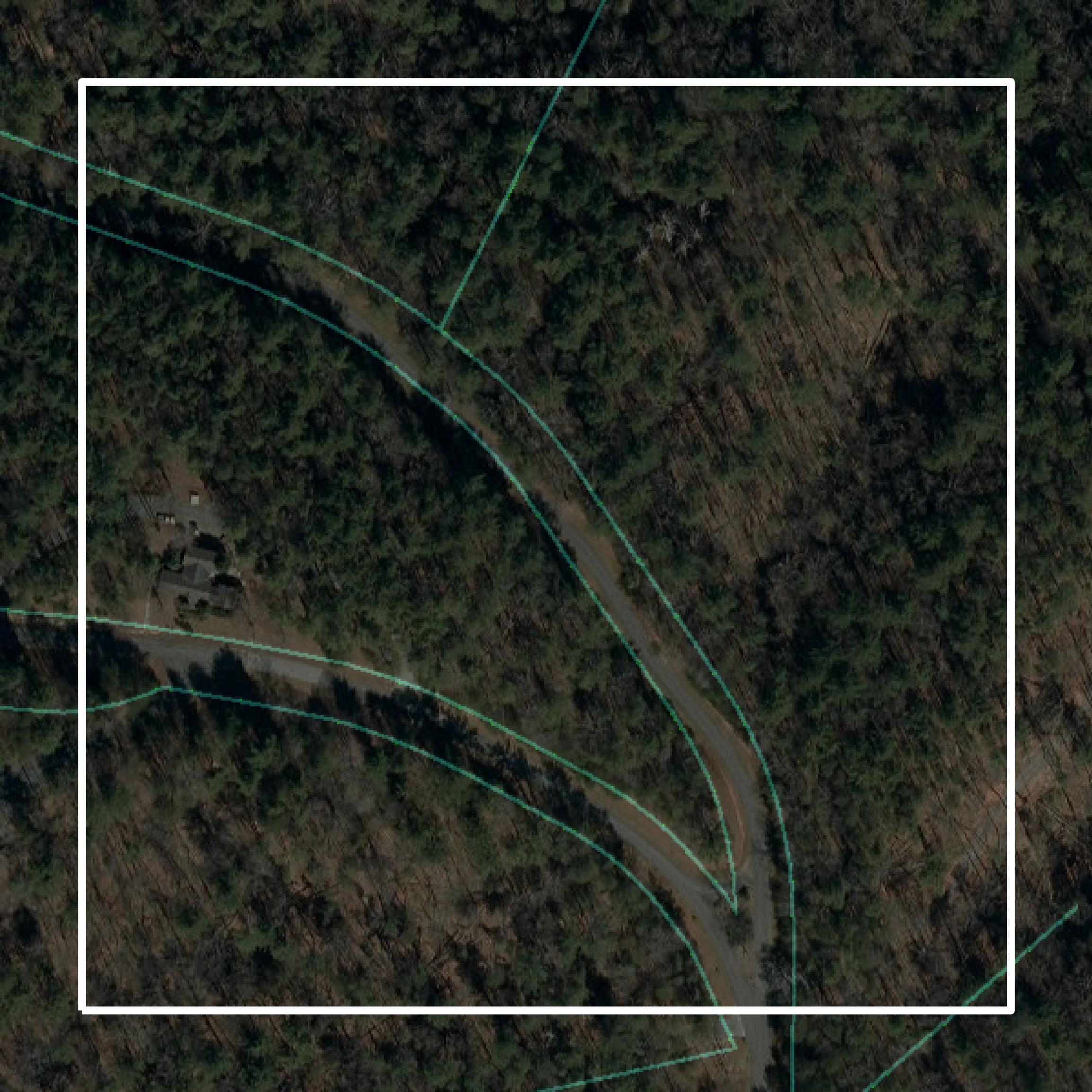 This image shows parcel and building data in McDowell County created using GIS data in Equator.