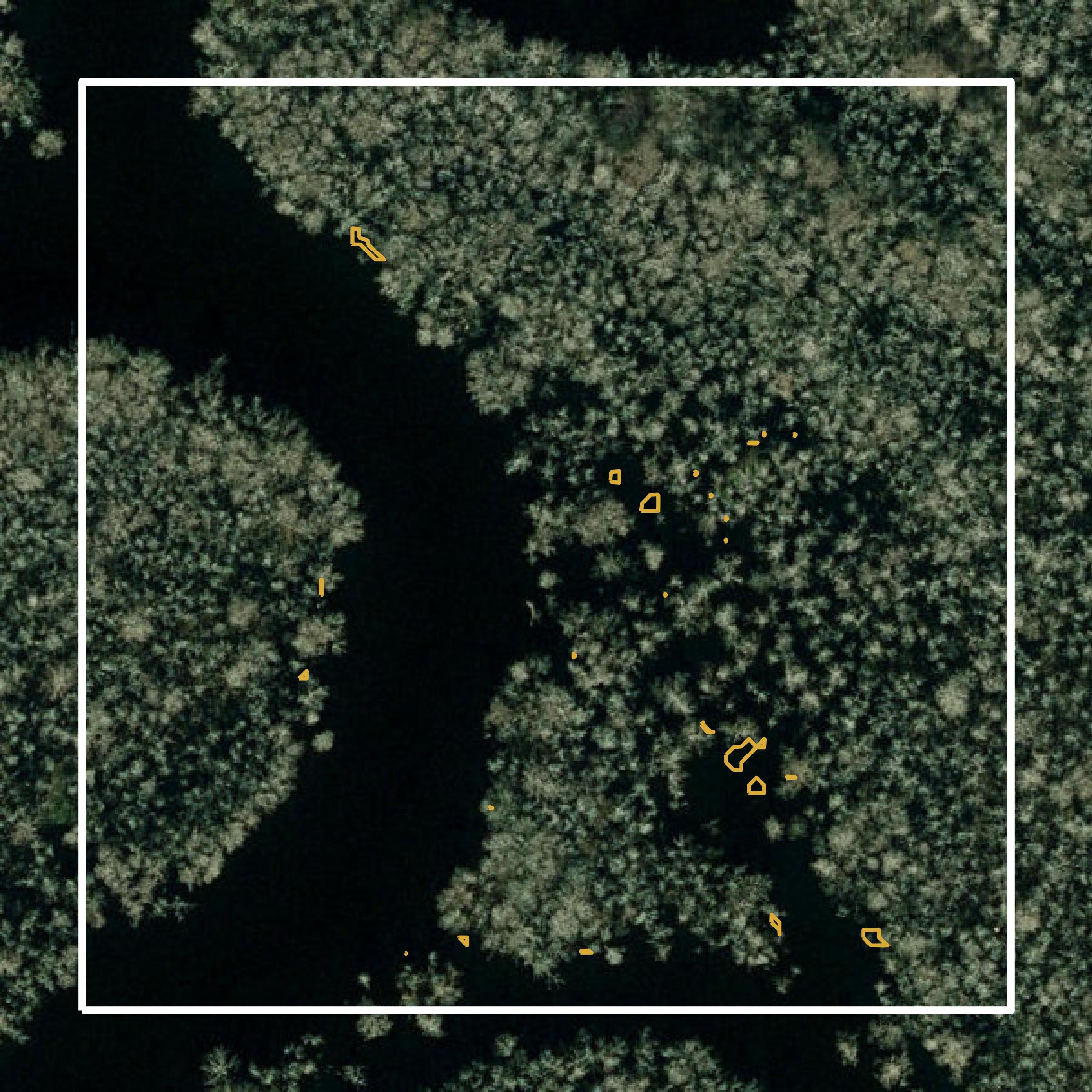 This image shows a contour map in Pender County created using GIS data in Equator.