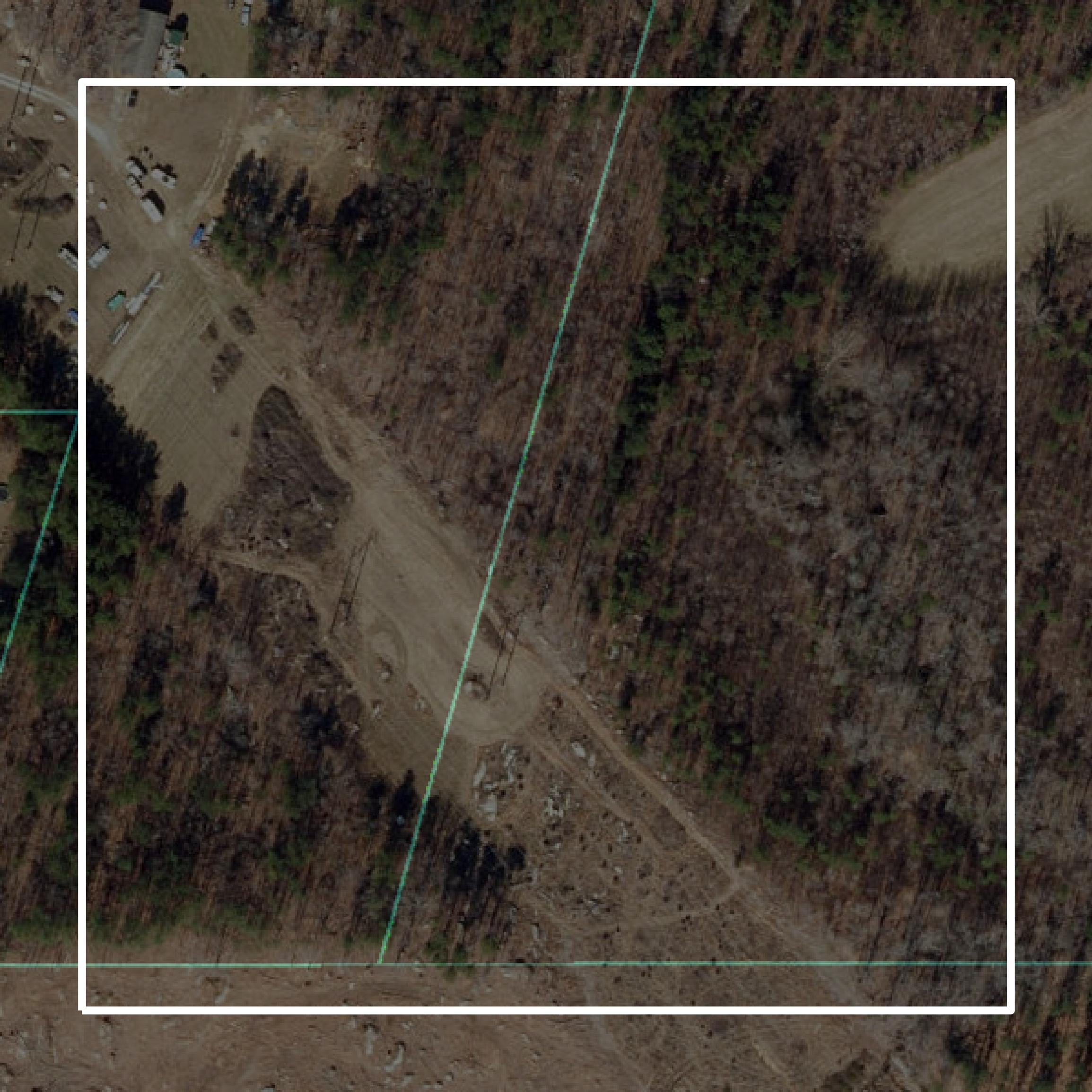 This image shows parcel and building data in Person County created using GIS data in Equator.