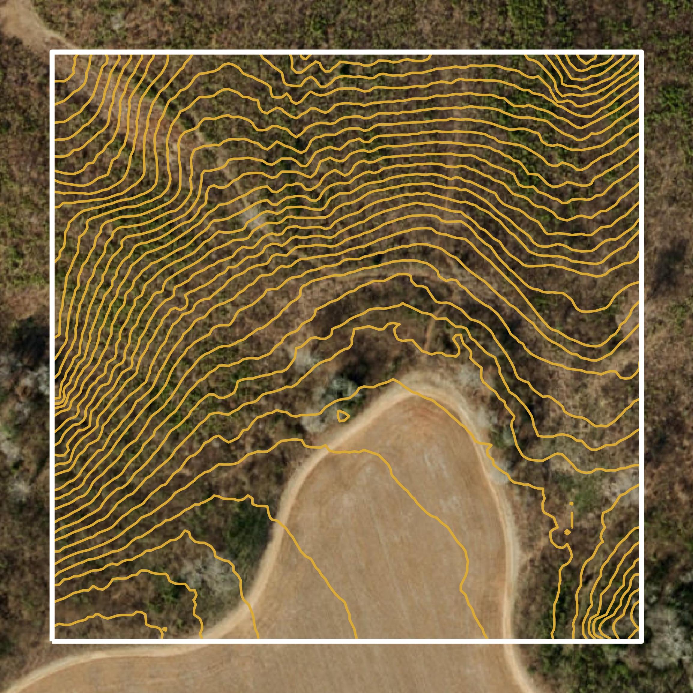 This image shows a contour map in Richmond County created using GIS data in Equator.