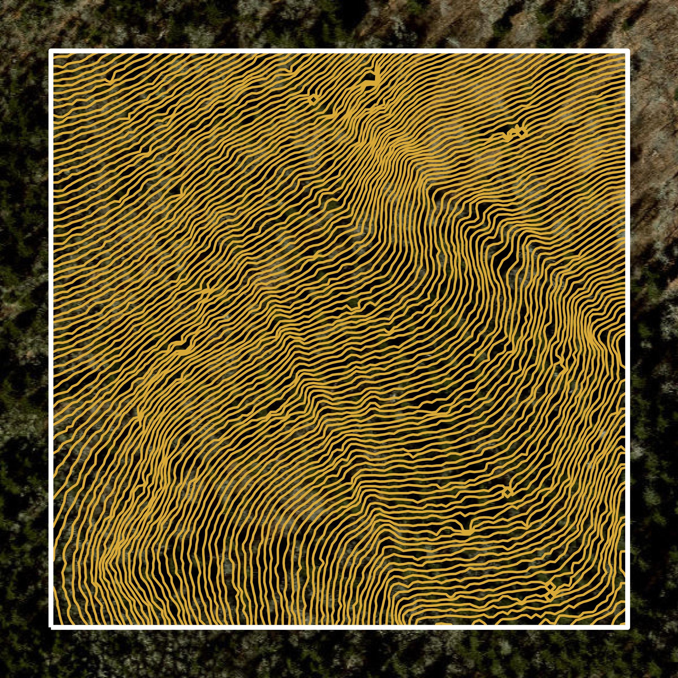 This image shows a contour map in Swain County created using GIS data in Equator.