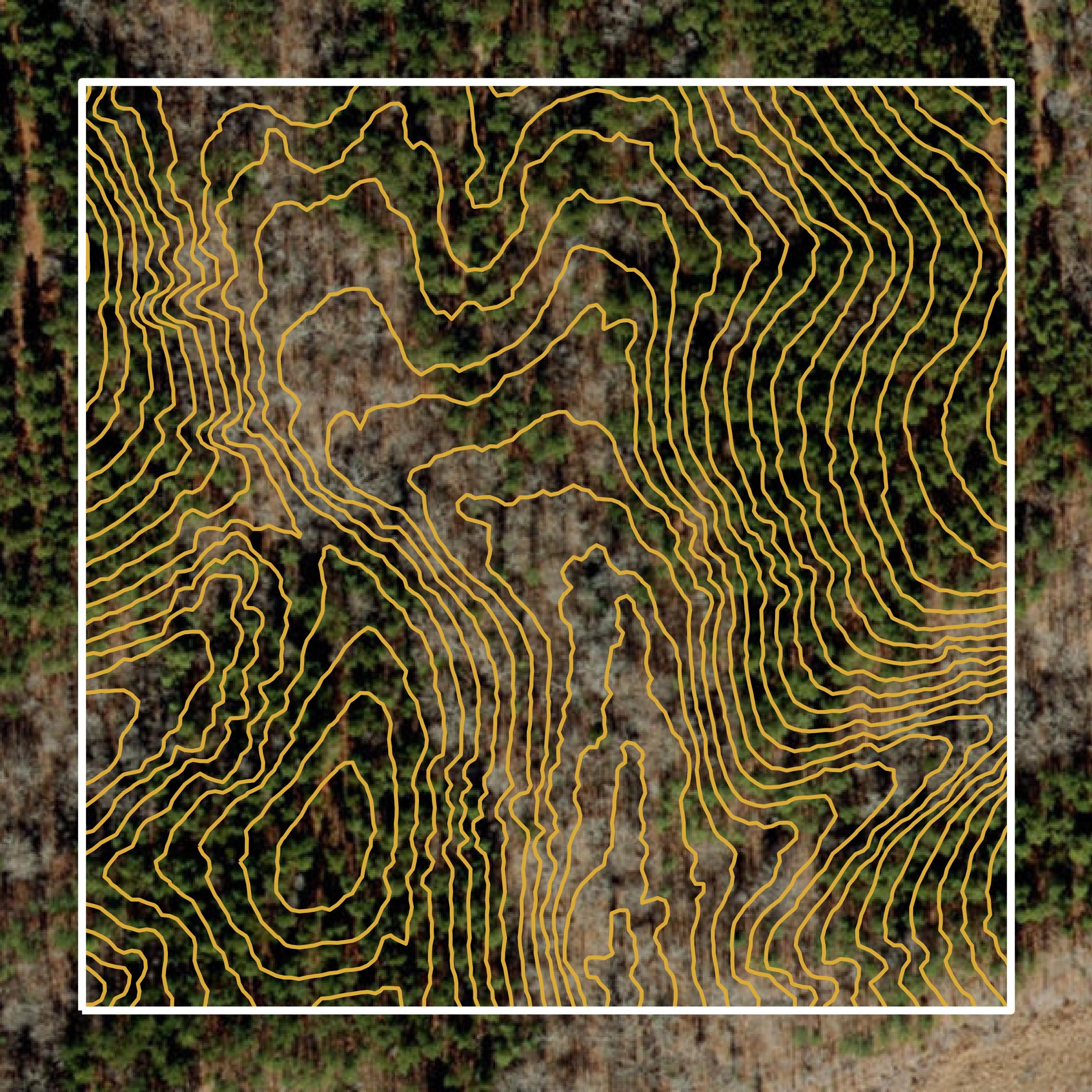 This image shows a contour map in Vance County created using GIS data in Equator.