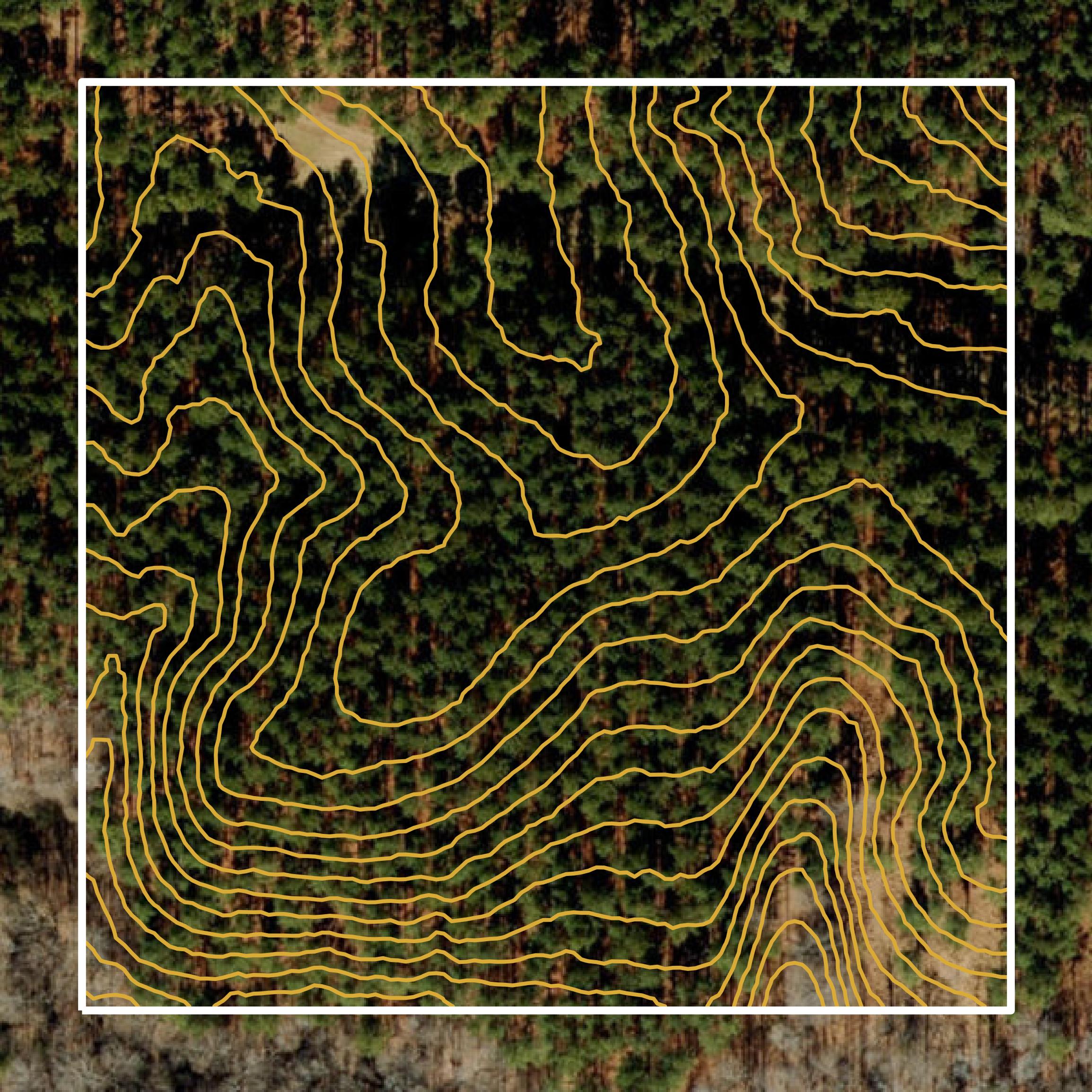 This image shows a contour map in Vance County created using GIS data in Equator.