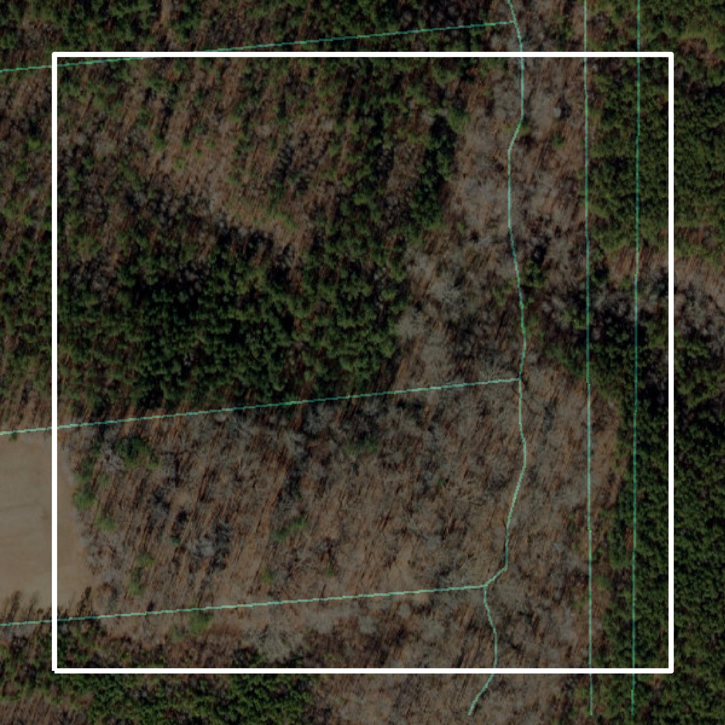 This image shows parcel and building data in Warren County created using GIS data in Equator.