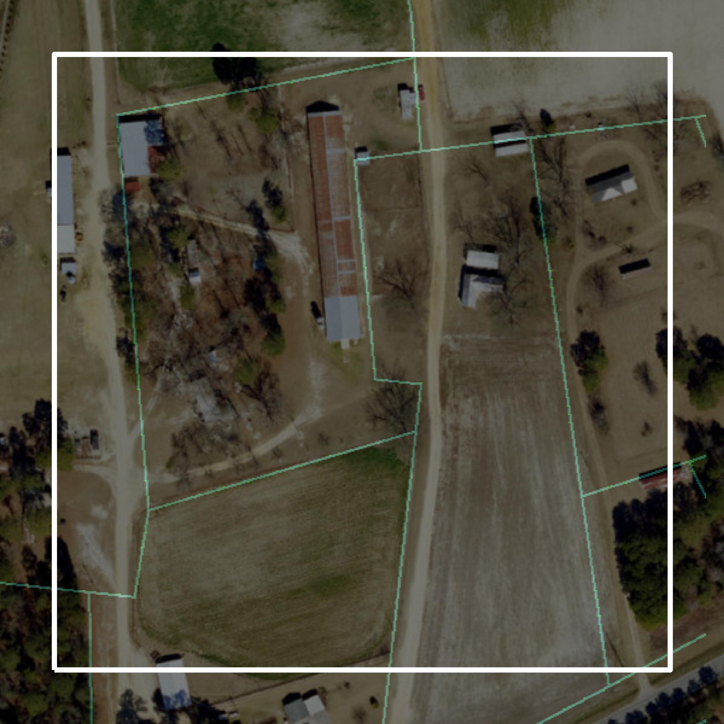 This image shows parcel and building data in Wayne County created using GIS data in Equator.