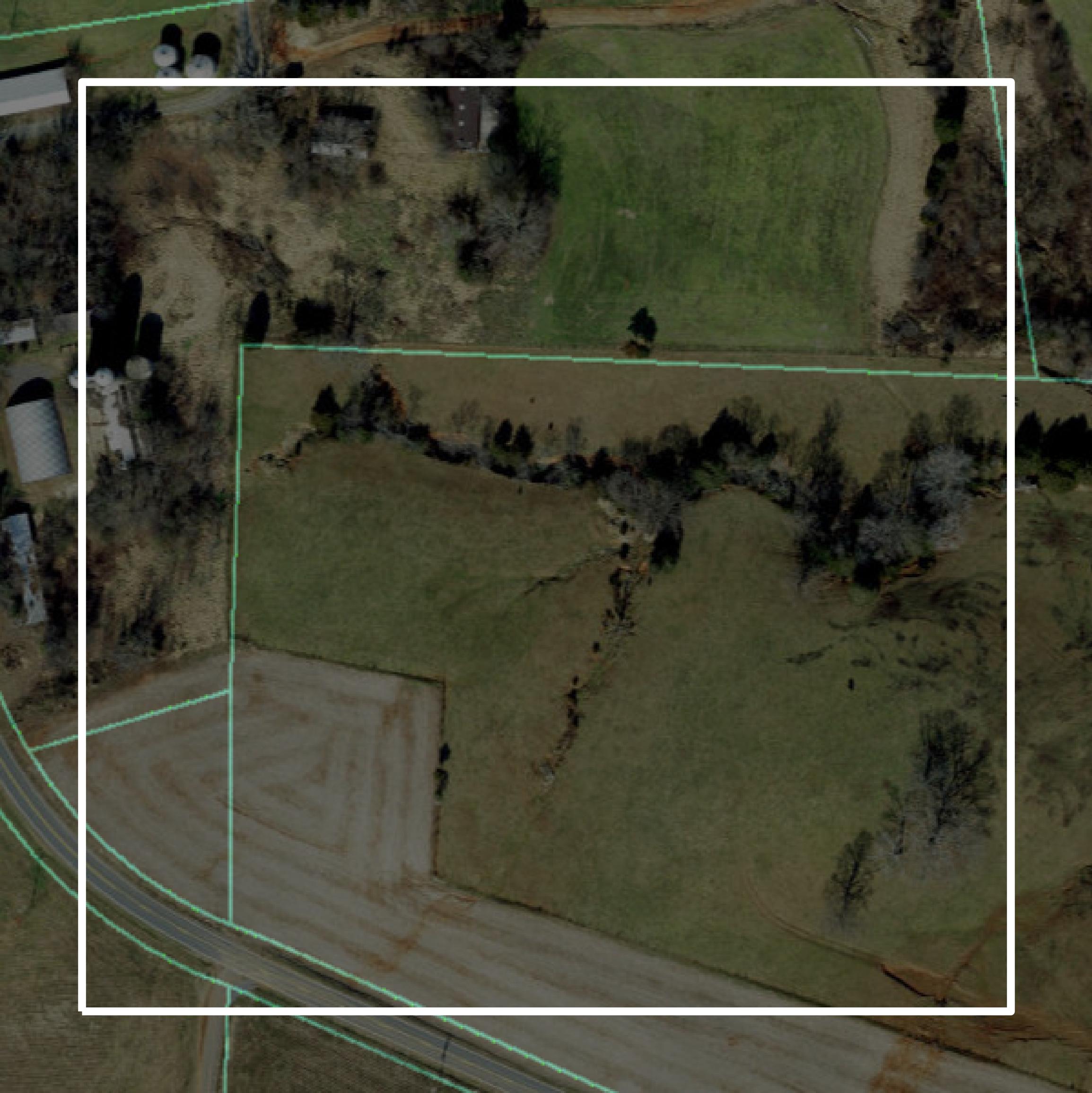 This image shows parcel and building data in Yadkin County created using GIS data in Equator.