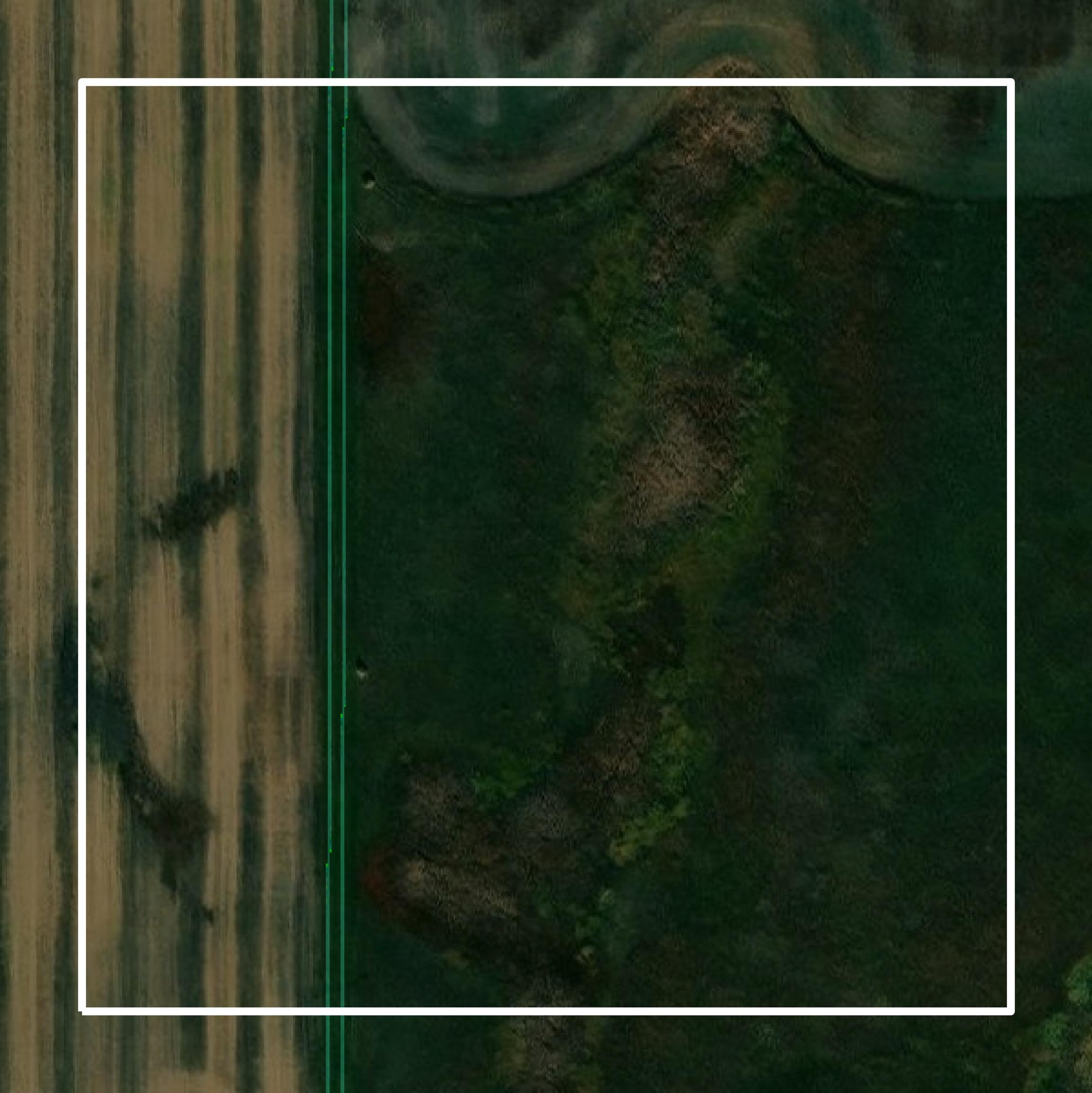 This image shows a contour map in Bowman County created using GIS data in Equator.