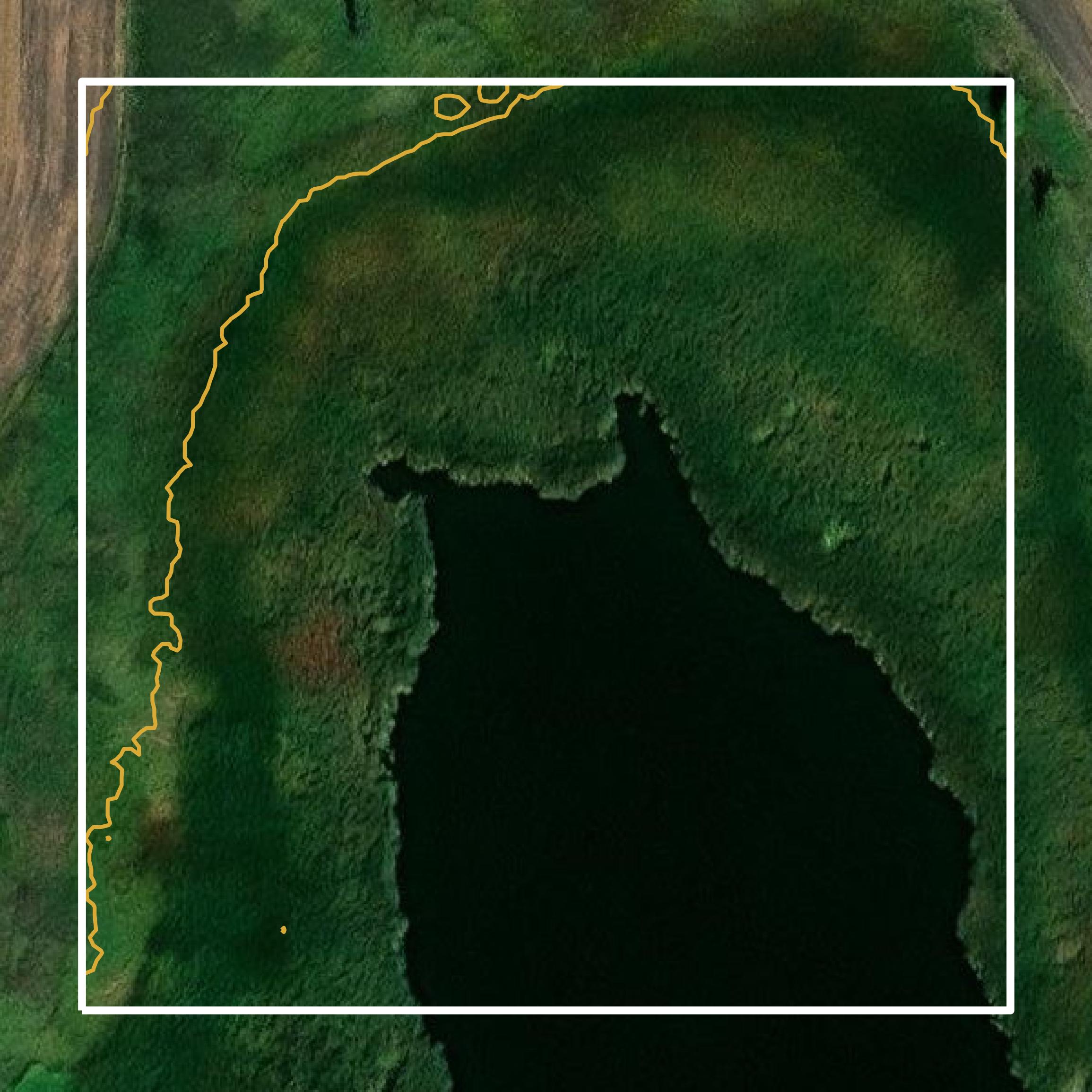 This image shows a contour map in Griggs County created using GIS data in Equator.