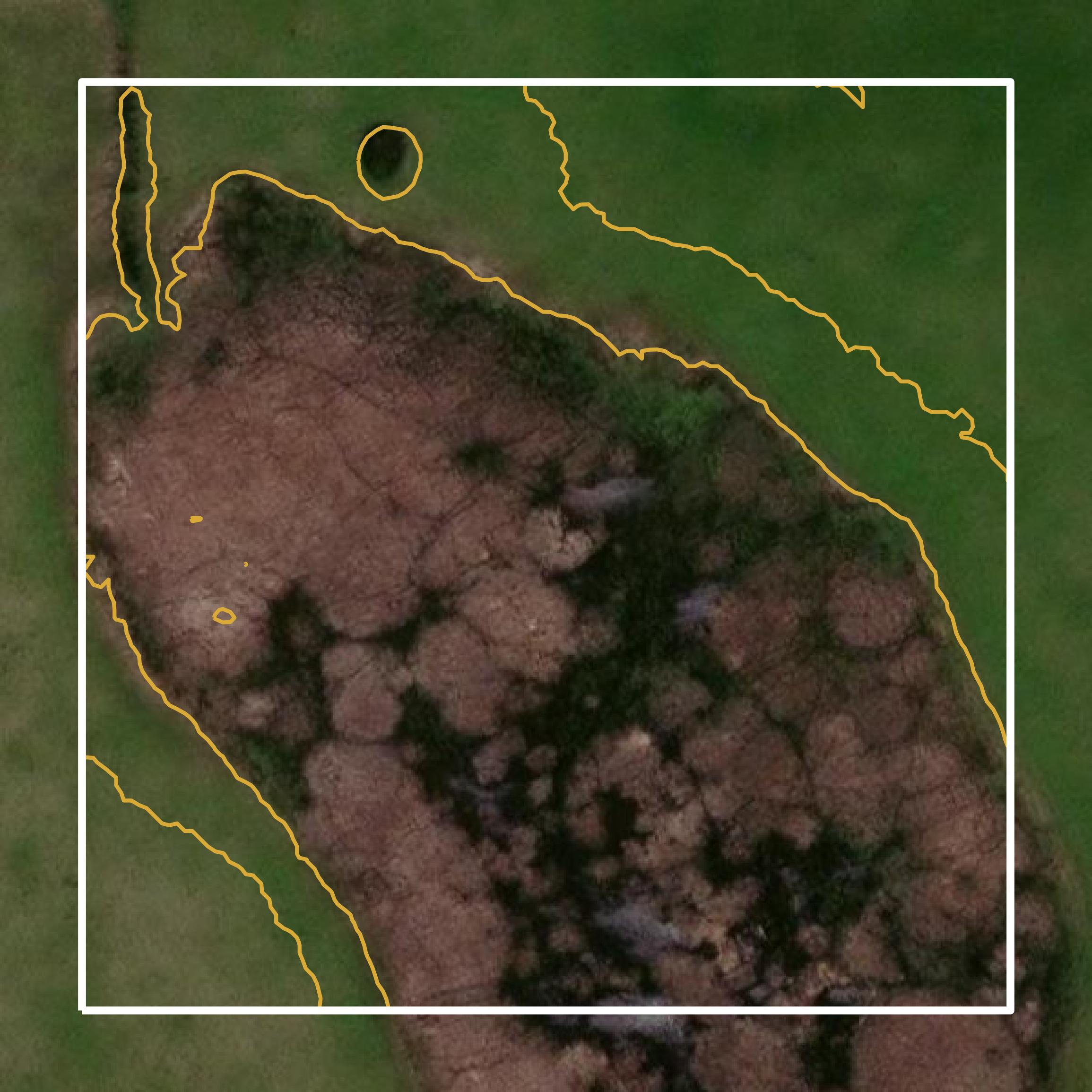 This image shows a contour map in Kidder County created using GIS data in Equator.