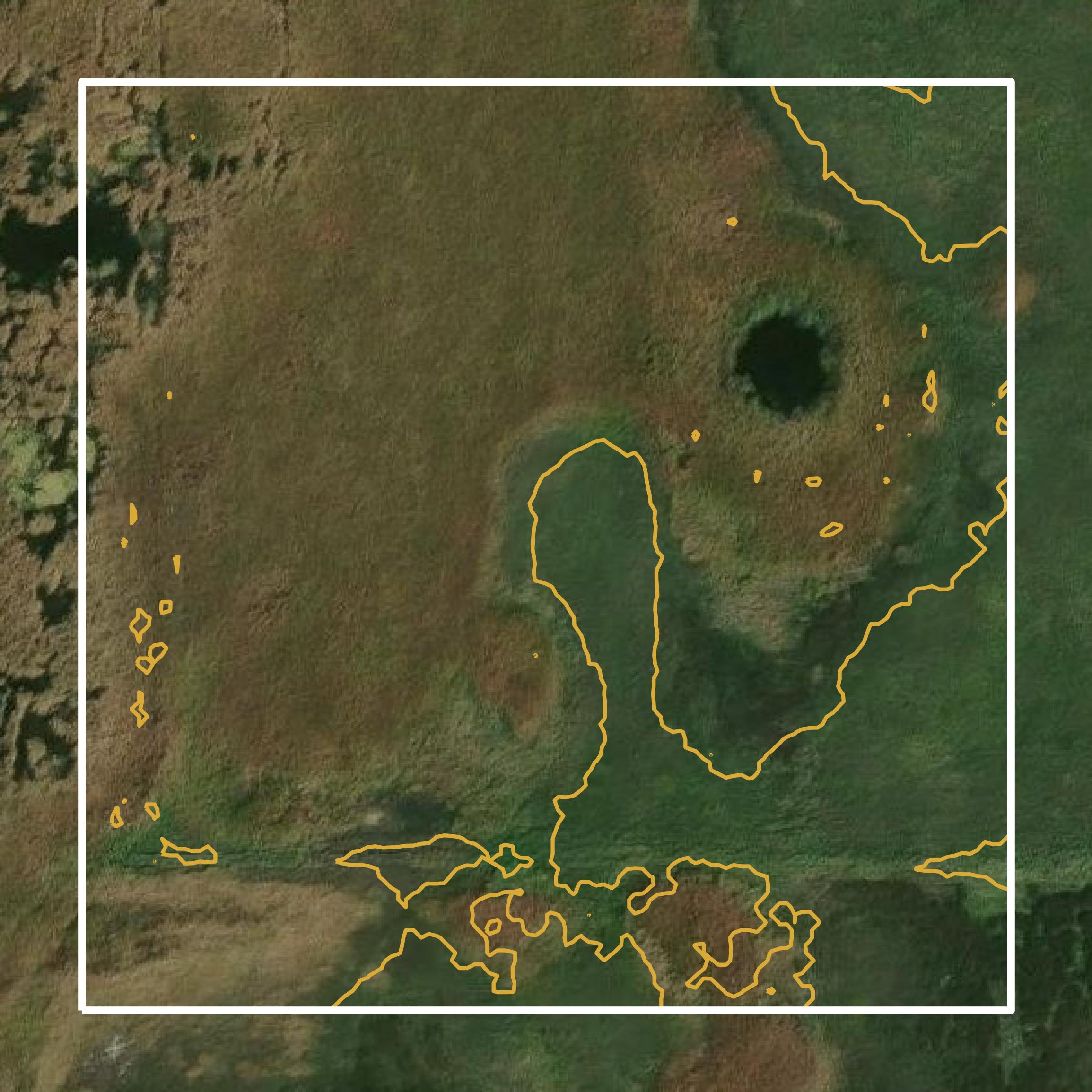 This image shows a contour map in LaMoure County created using GIS data in Equator.