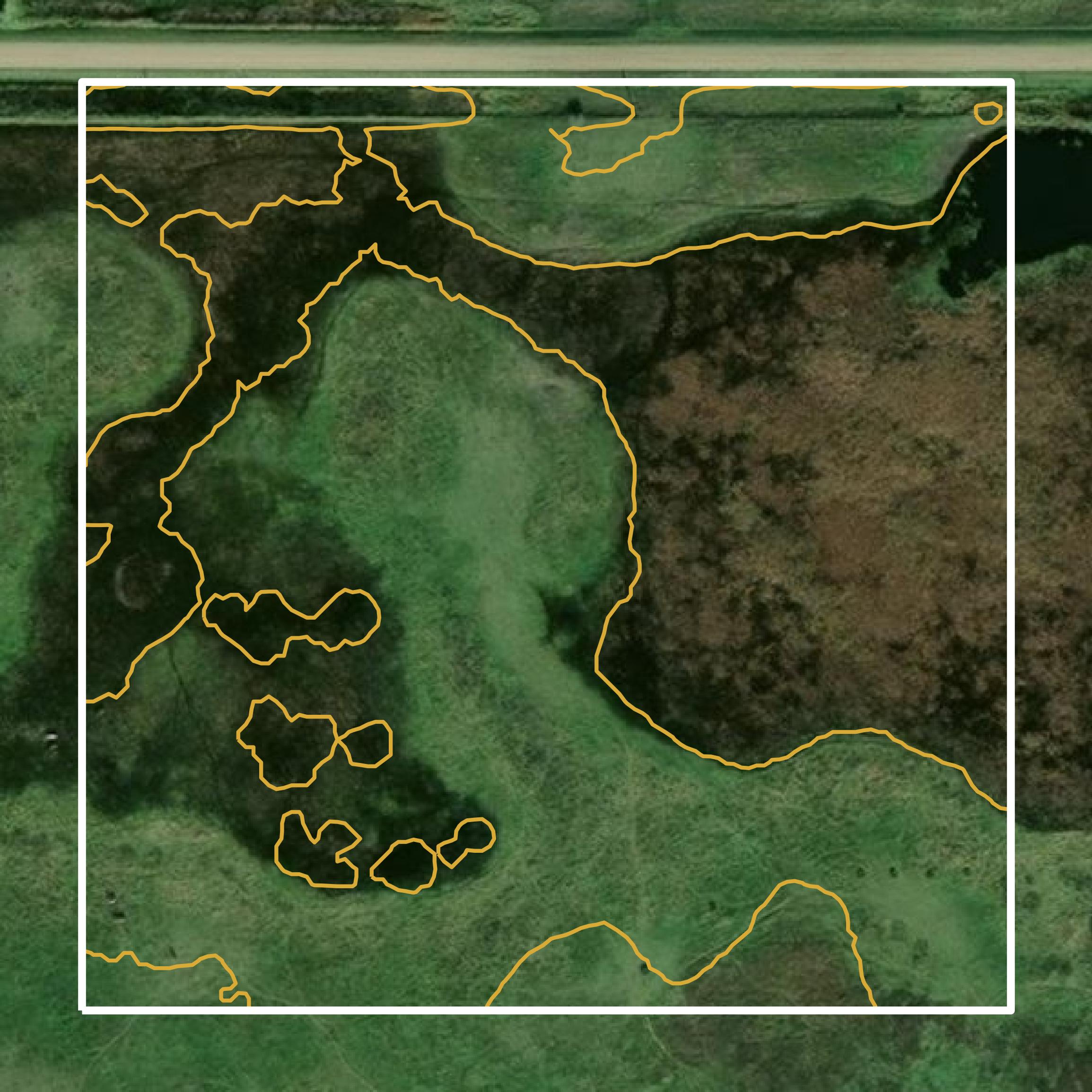 This image shows a contour map in McHenry County created using GIS data in Equator.
