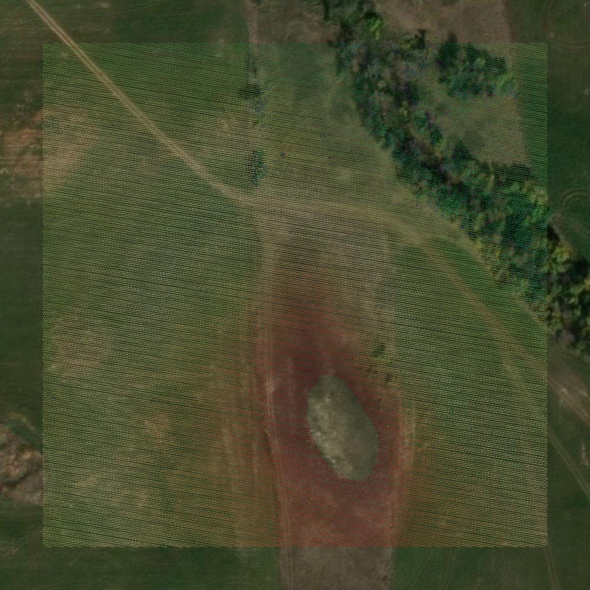 This image shows a LiDAR point cloud in McKenzie County created using GIS data in Equator.