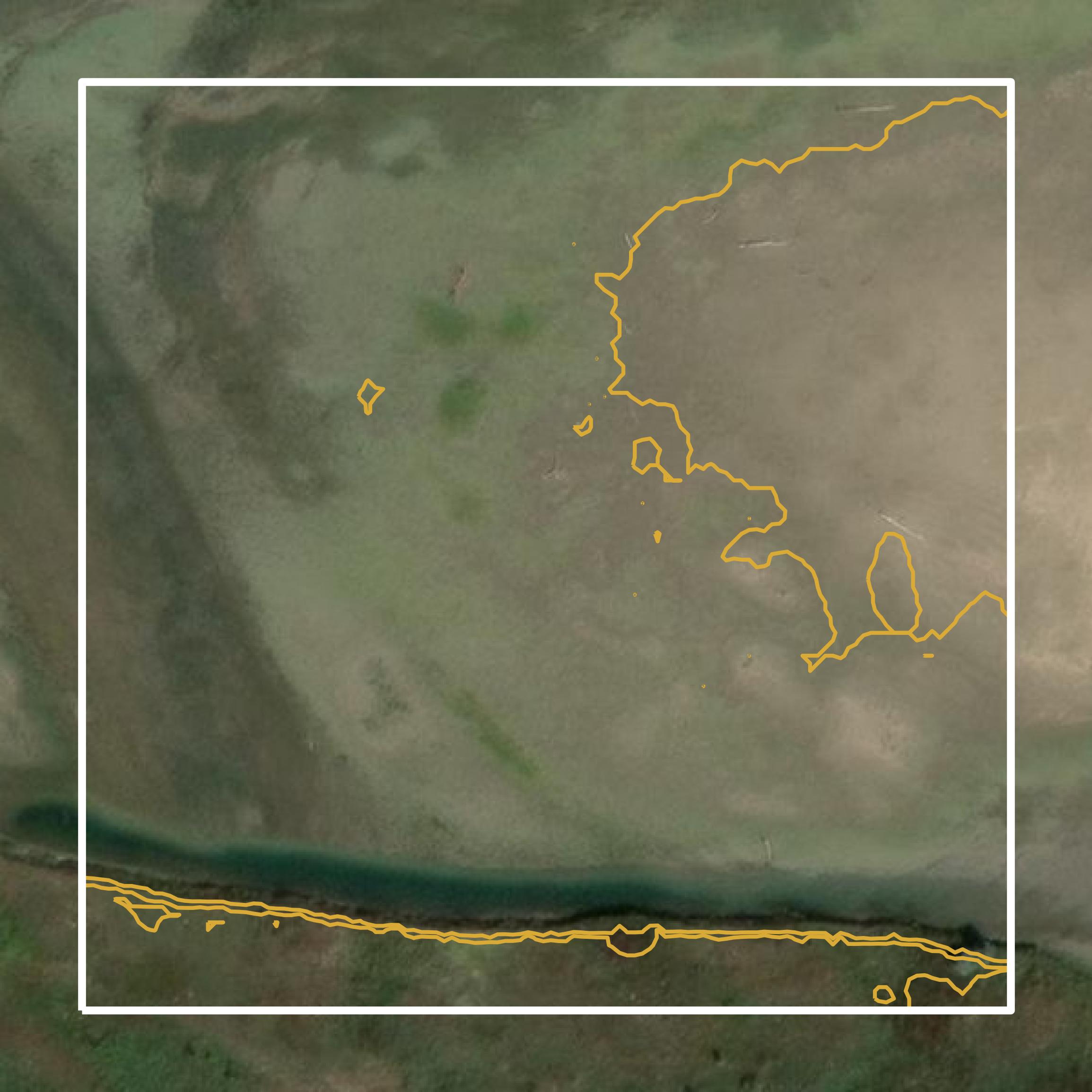 This image shows a contour map in Oliver County created using GIS data in Equator.