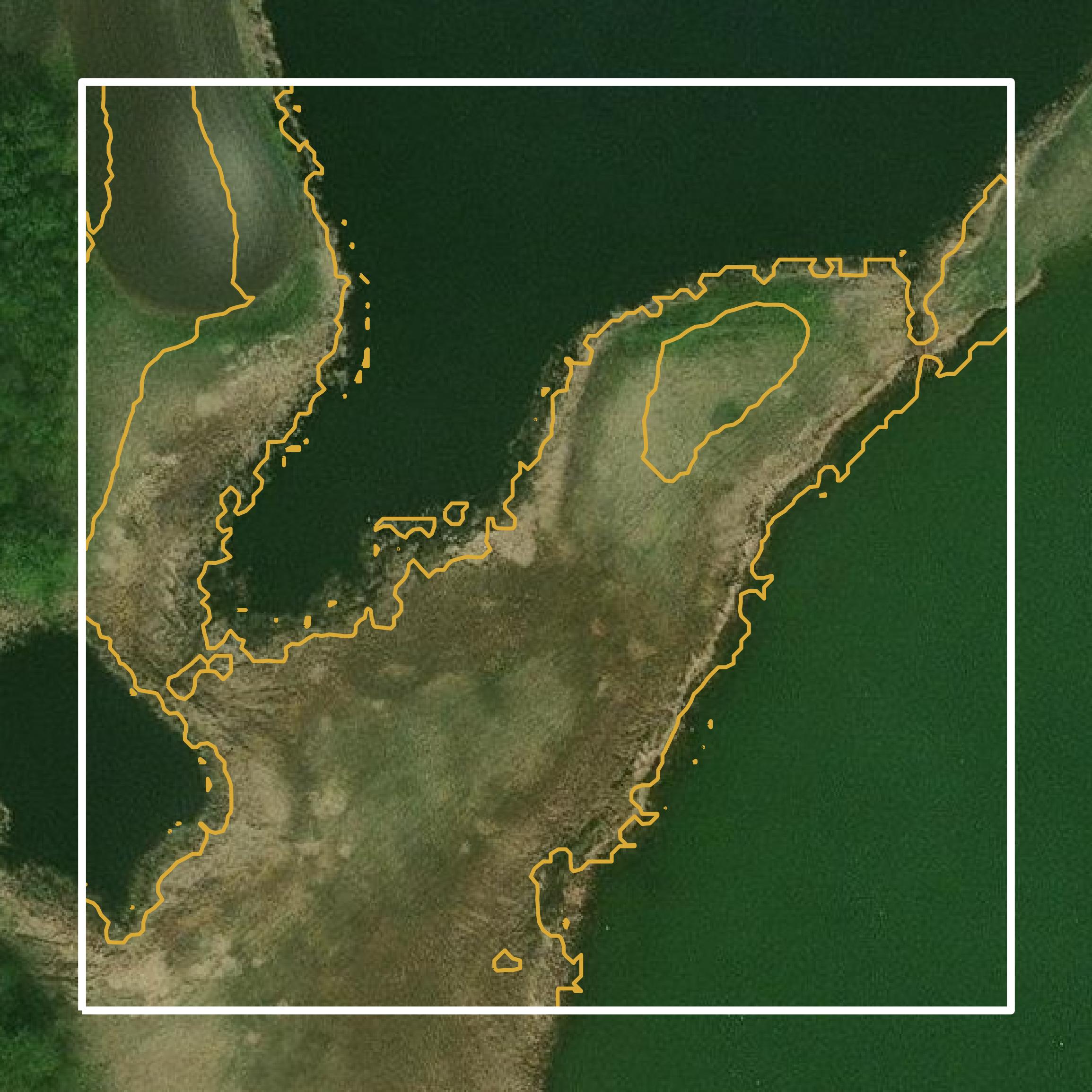 This image shows a contour map in Ramsey County created using GIS data in Equator.