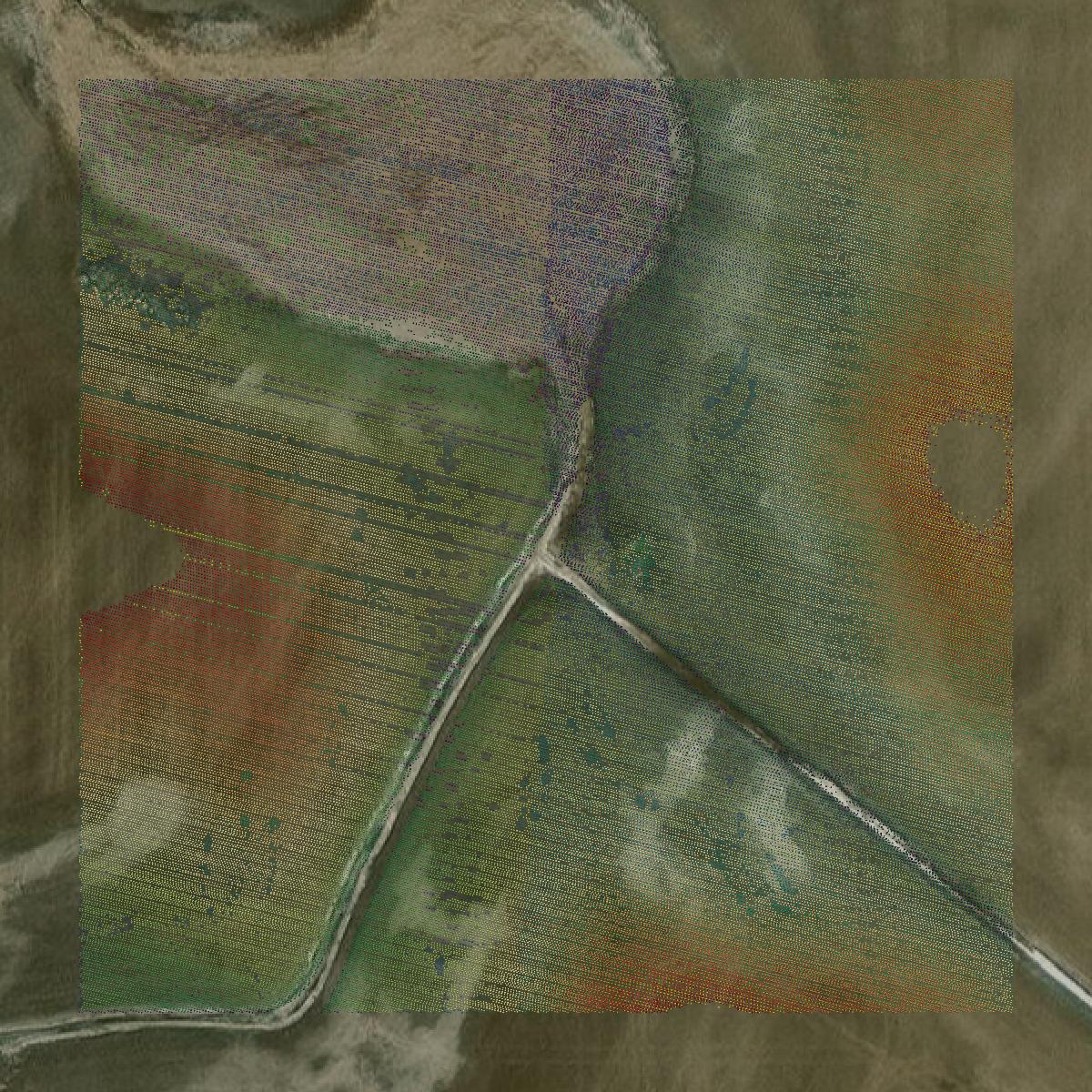 This image shows a LiDAR point cloud in Ramsey County created using GIS data in Equator.