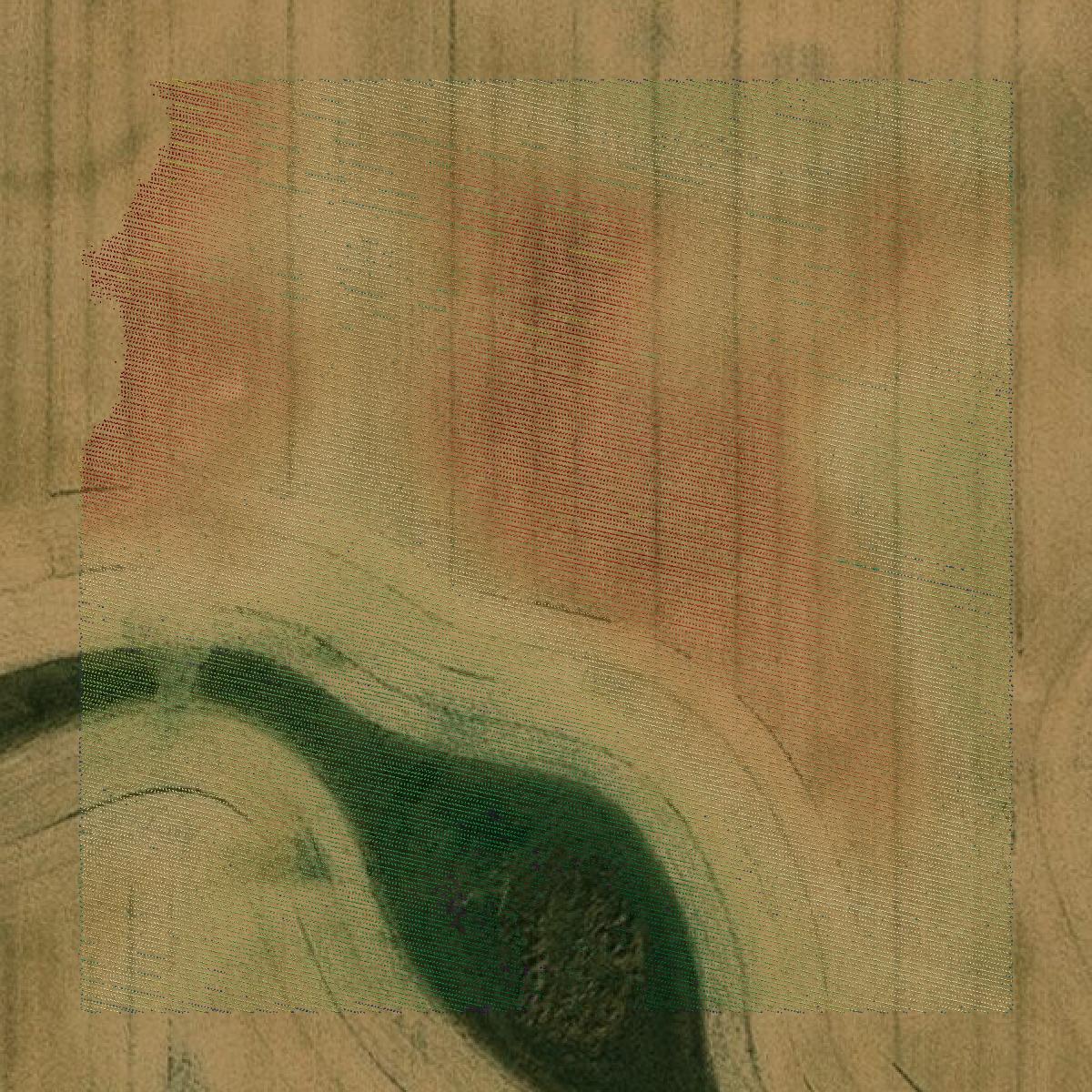 This image shows a LiDAR point cloud in Ransom County created using GIS data in Equator.