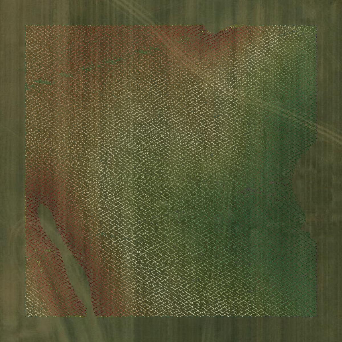 This image shows a LiDAR point cloud in Slope County created using GIS data in Equator.