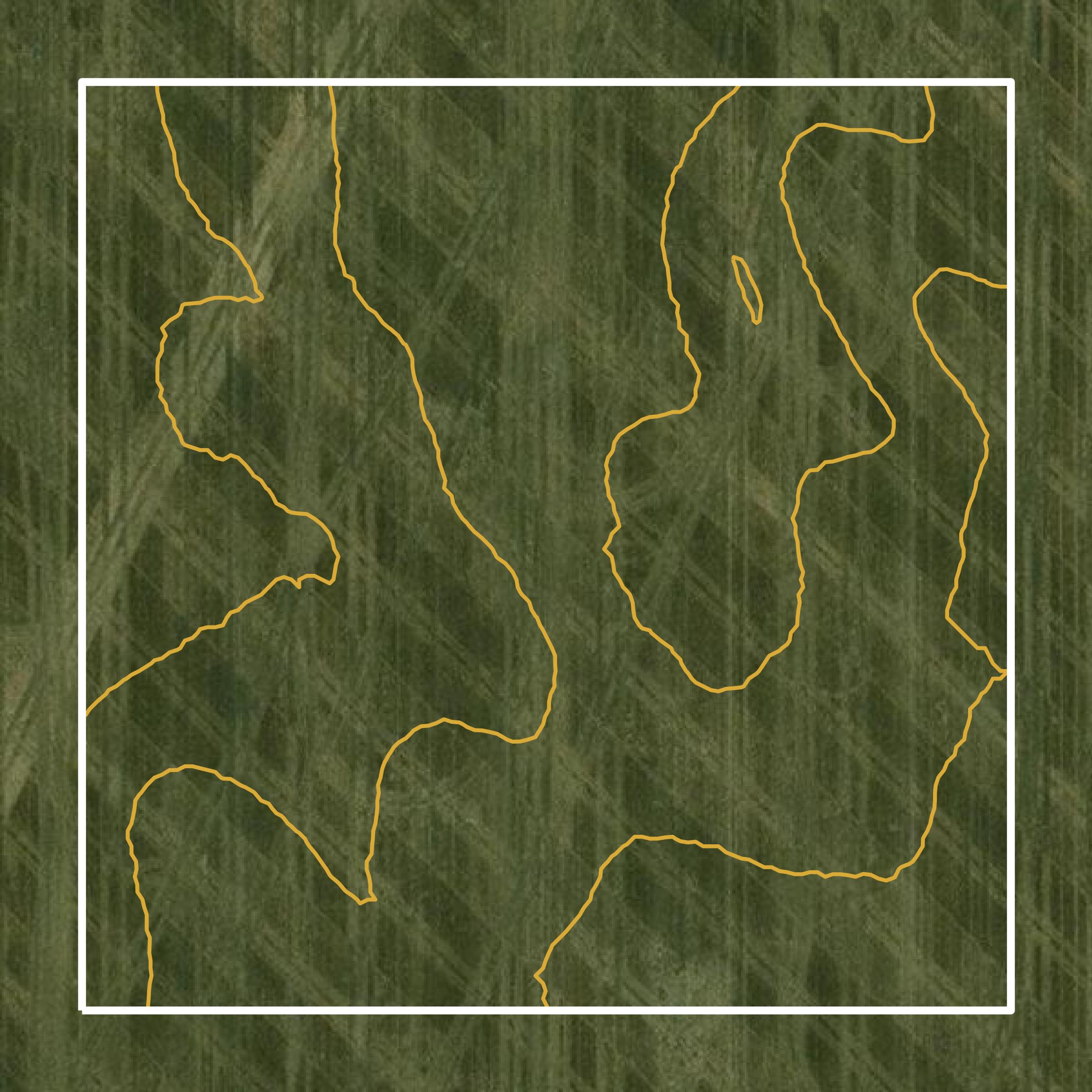 This image shows a contour map in Ward County created using GIS data in Equator.
