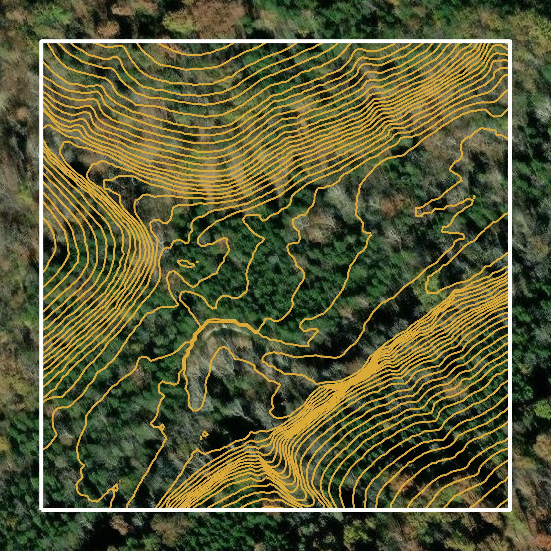 This image shows a contour map in Adams County created using GIS data in Equator.