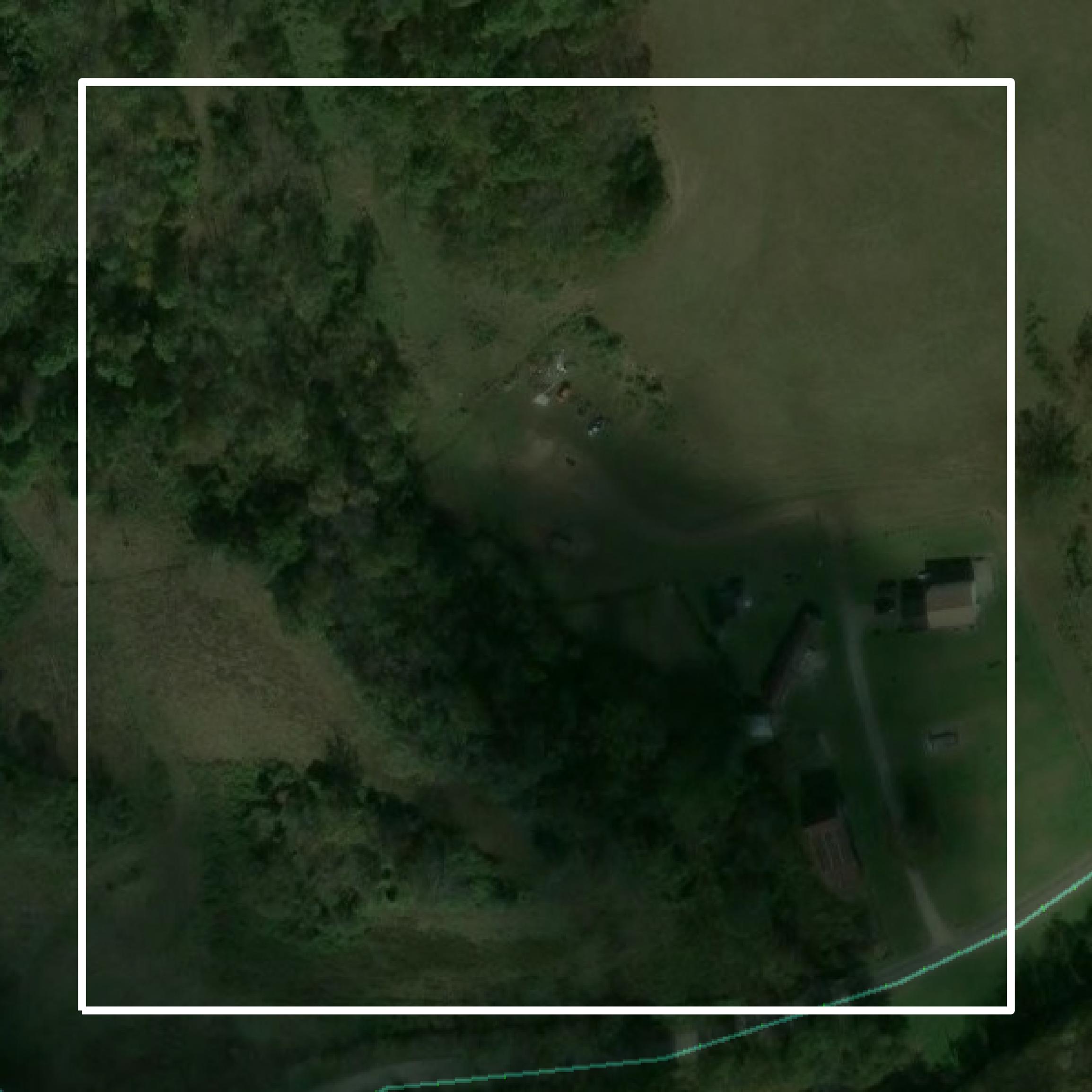 This image shows parcel and building data in Athens County created using GIS data in Equator.