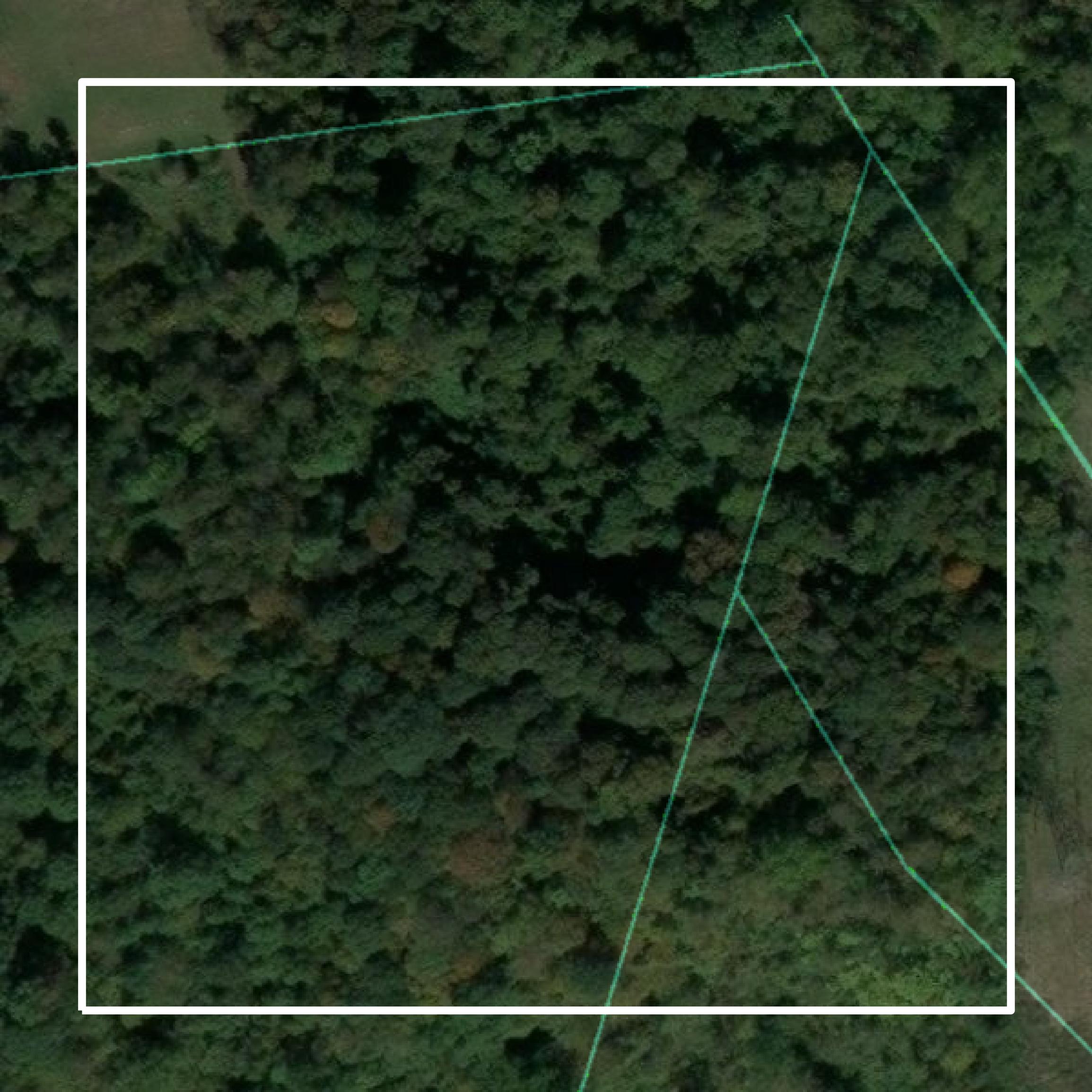 This image shows parcel and building data in Belmont County created using GIS data in Equator.