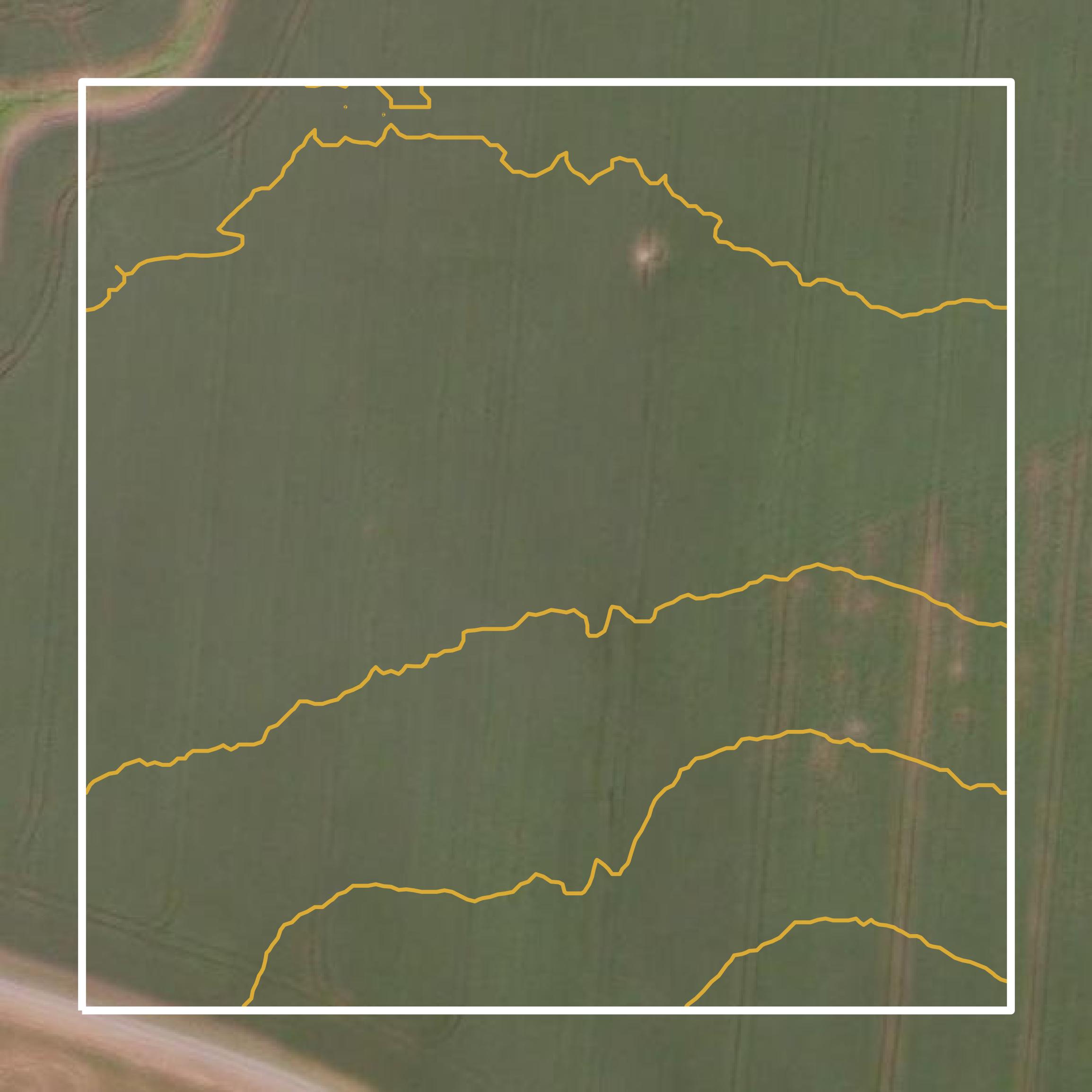 This image shows a contour map in Brown County created using GIS data in Equator.