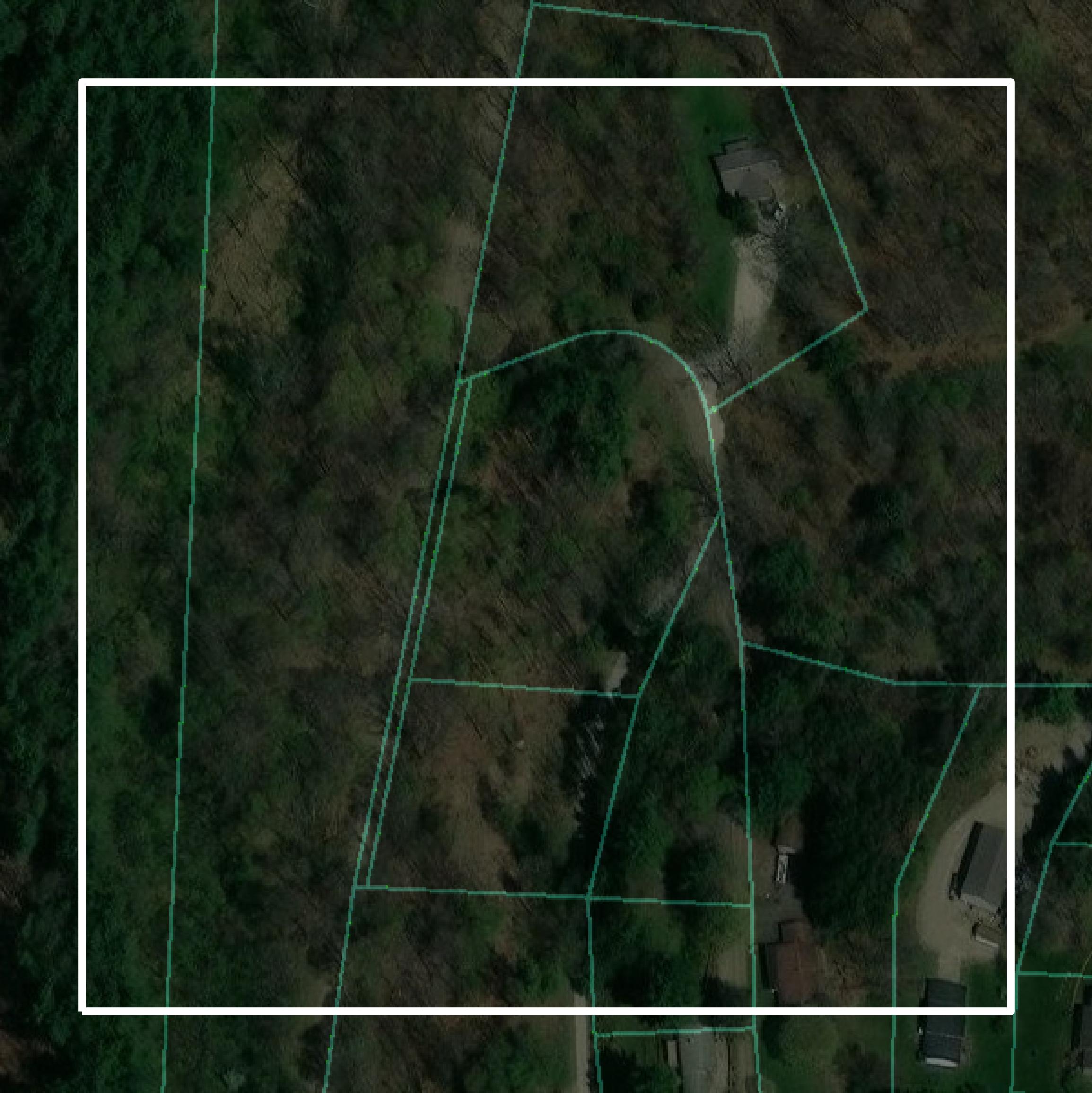 This image shows parcel and building data in Carroll County created using GIS data in Equator.