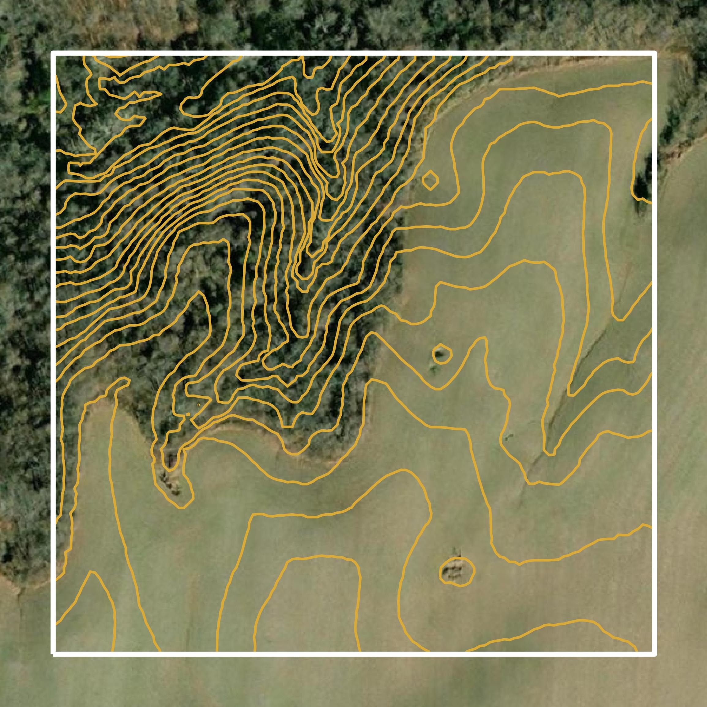This image shows a contour map in Clermont County created using GIS data in Equator.