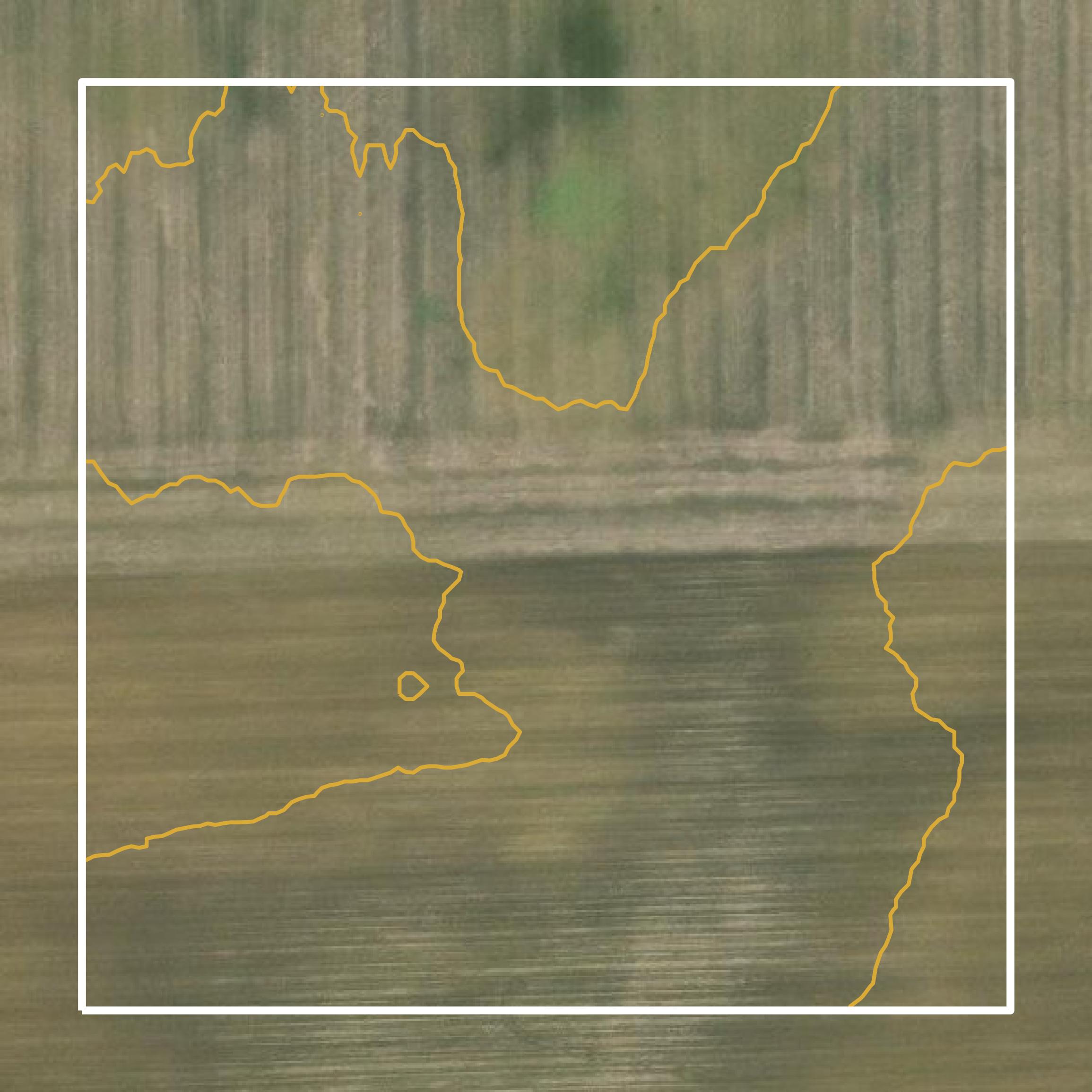 This image shows a contour map in Defiance County created using GIS data in Equator.