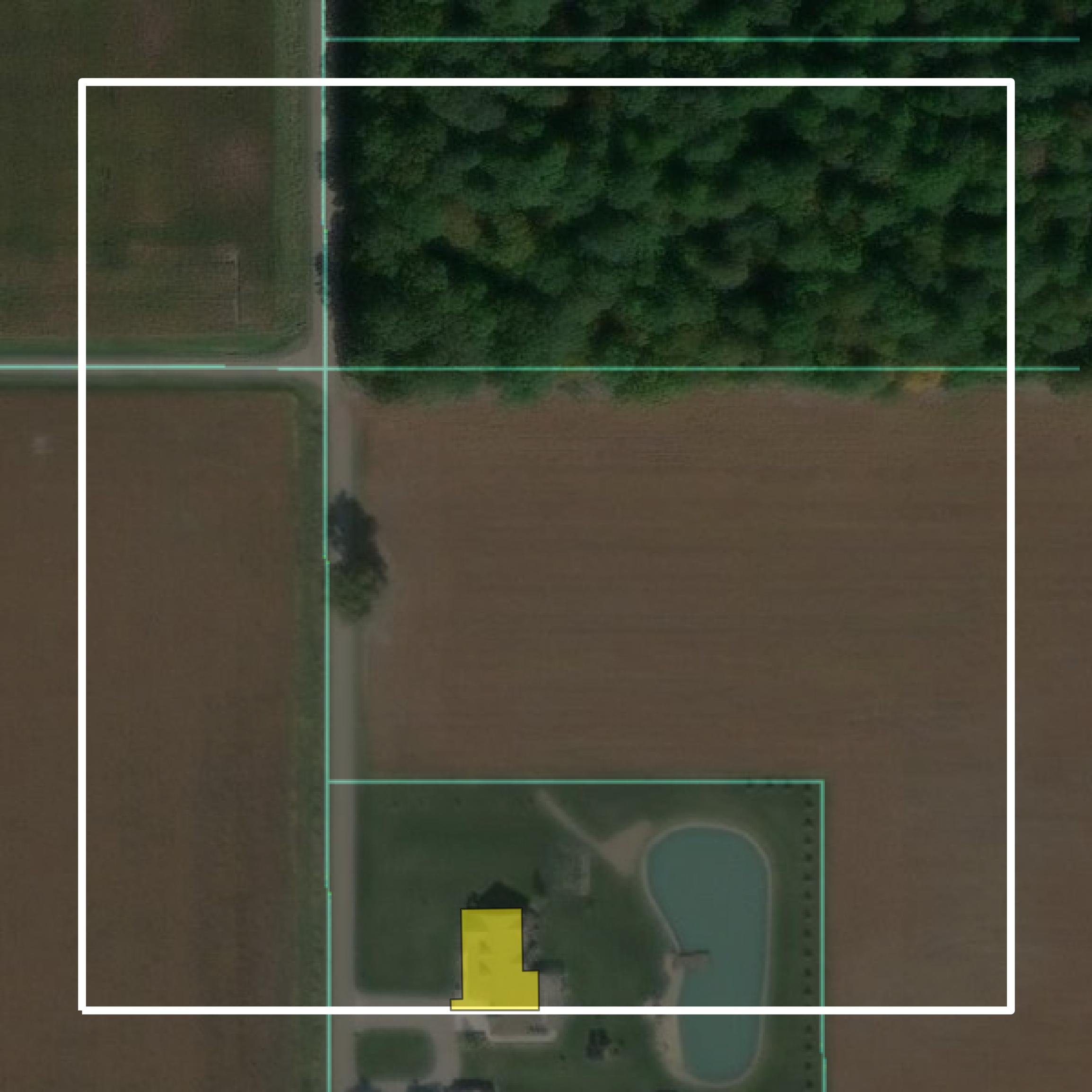 This image shows parcel and building data in Defiance County created using GIS data in Equator.