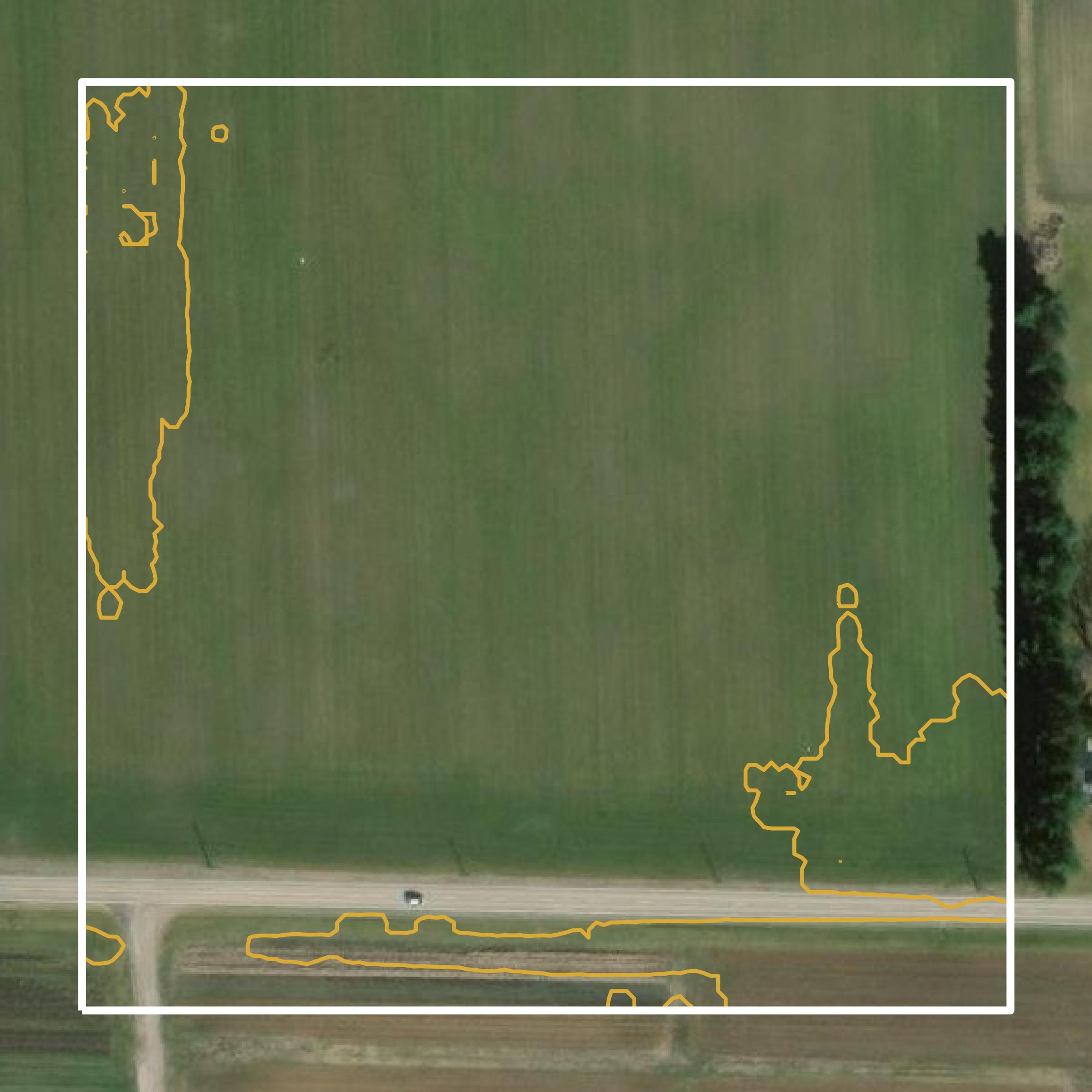 This image shows a contour map in Erie County created using GIS data in Equator.