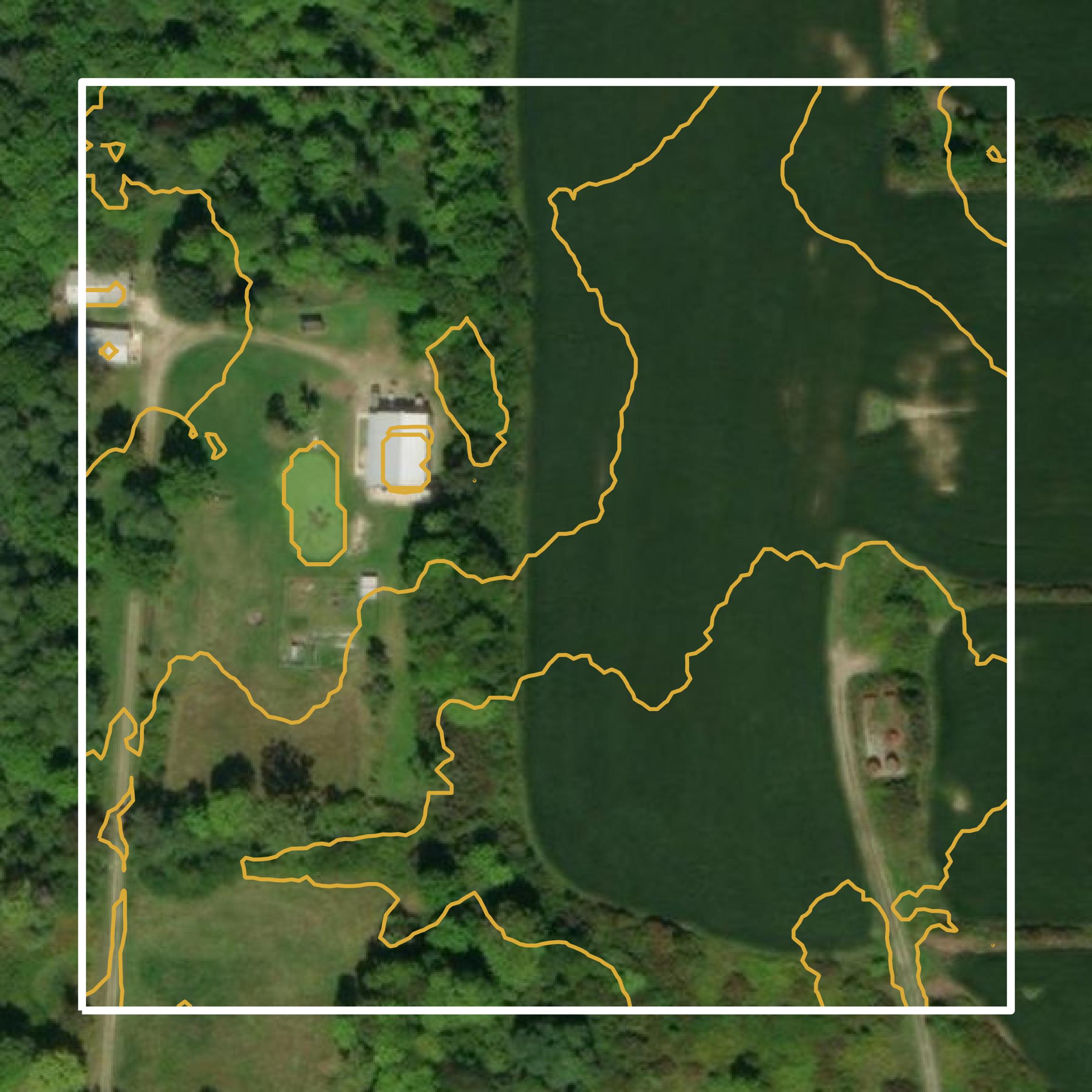 This image shows a contour map in Geauga County created using GIS data in Equator.