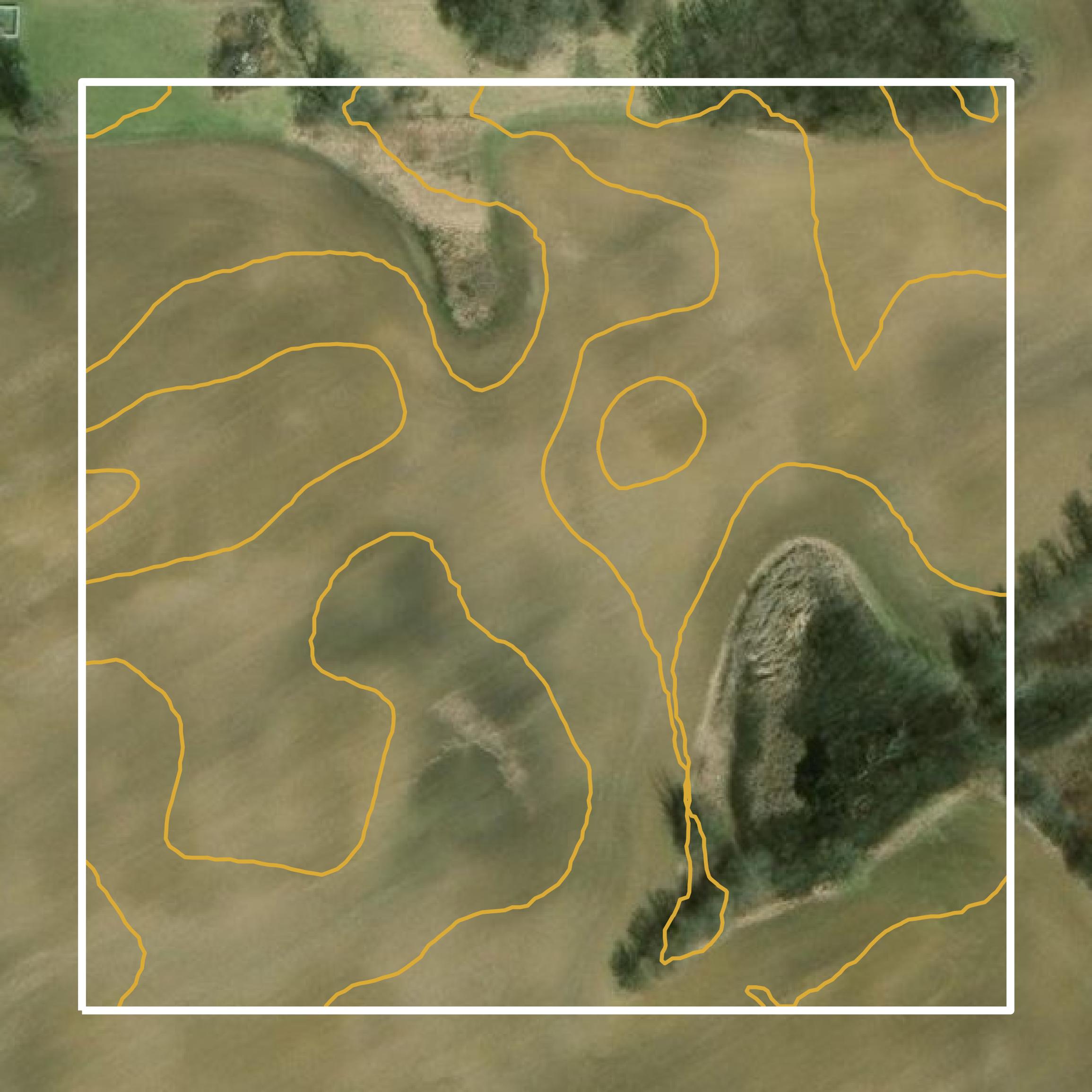 This image shows a contour map in Greene County created using GIS data in Equator.