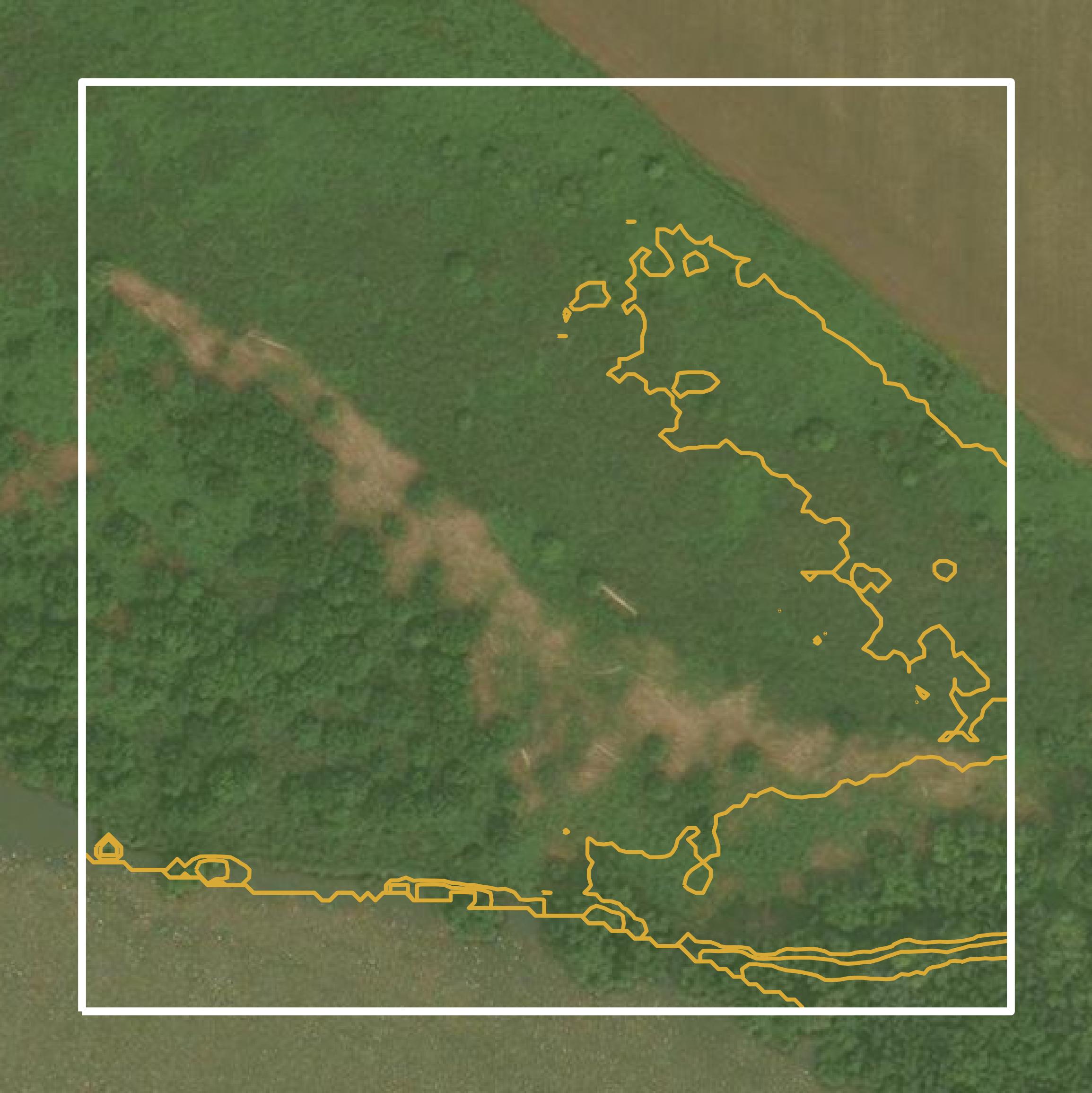 This image shows a contour map in Hamilton County created using GIS data in Equator.