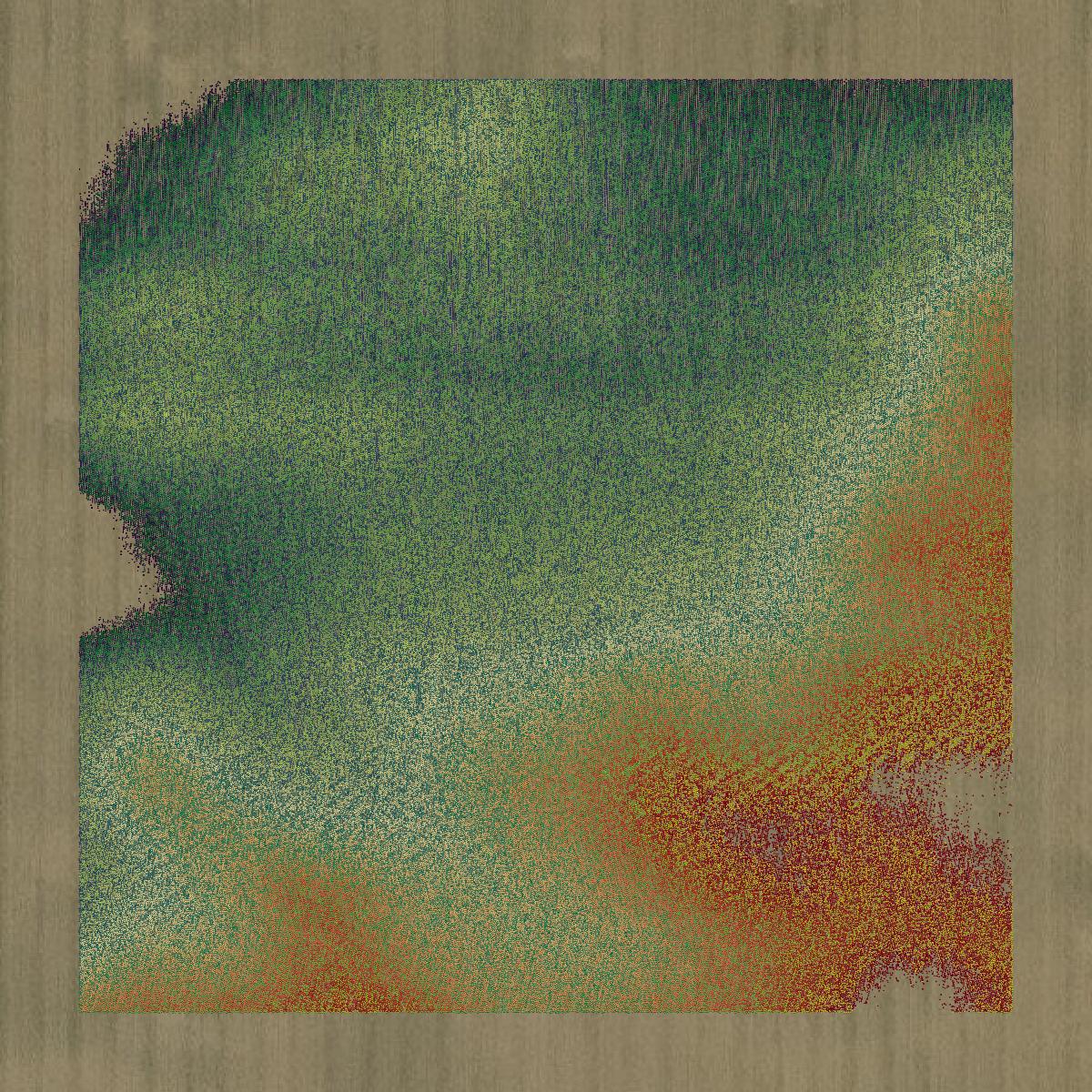 This image shows a LiDAR point cloud in Hancock County created using GIS data in Equator.