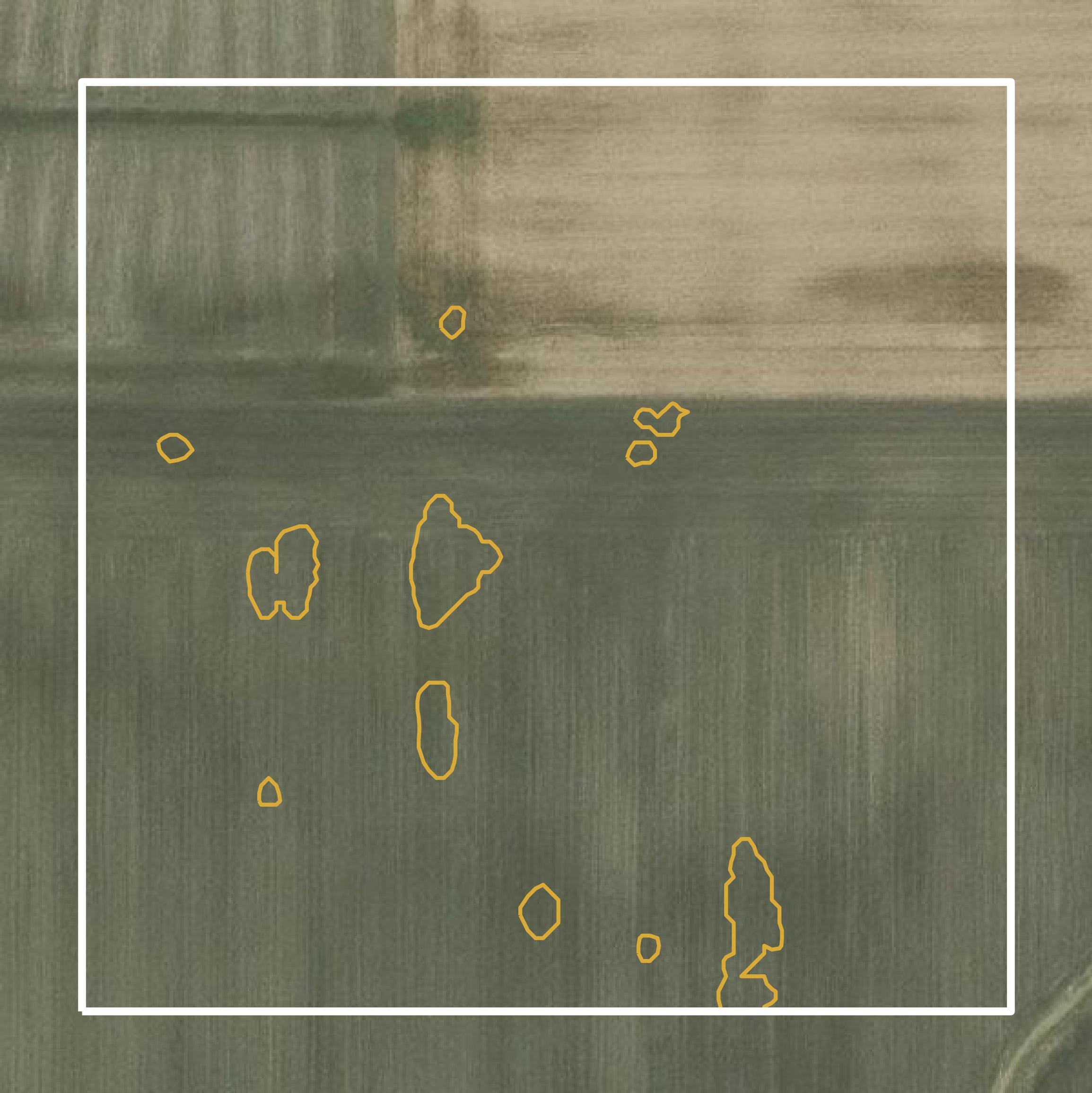 This image shows a contour map in Hardin County created using GIS data in Equator.
