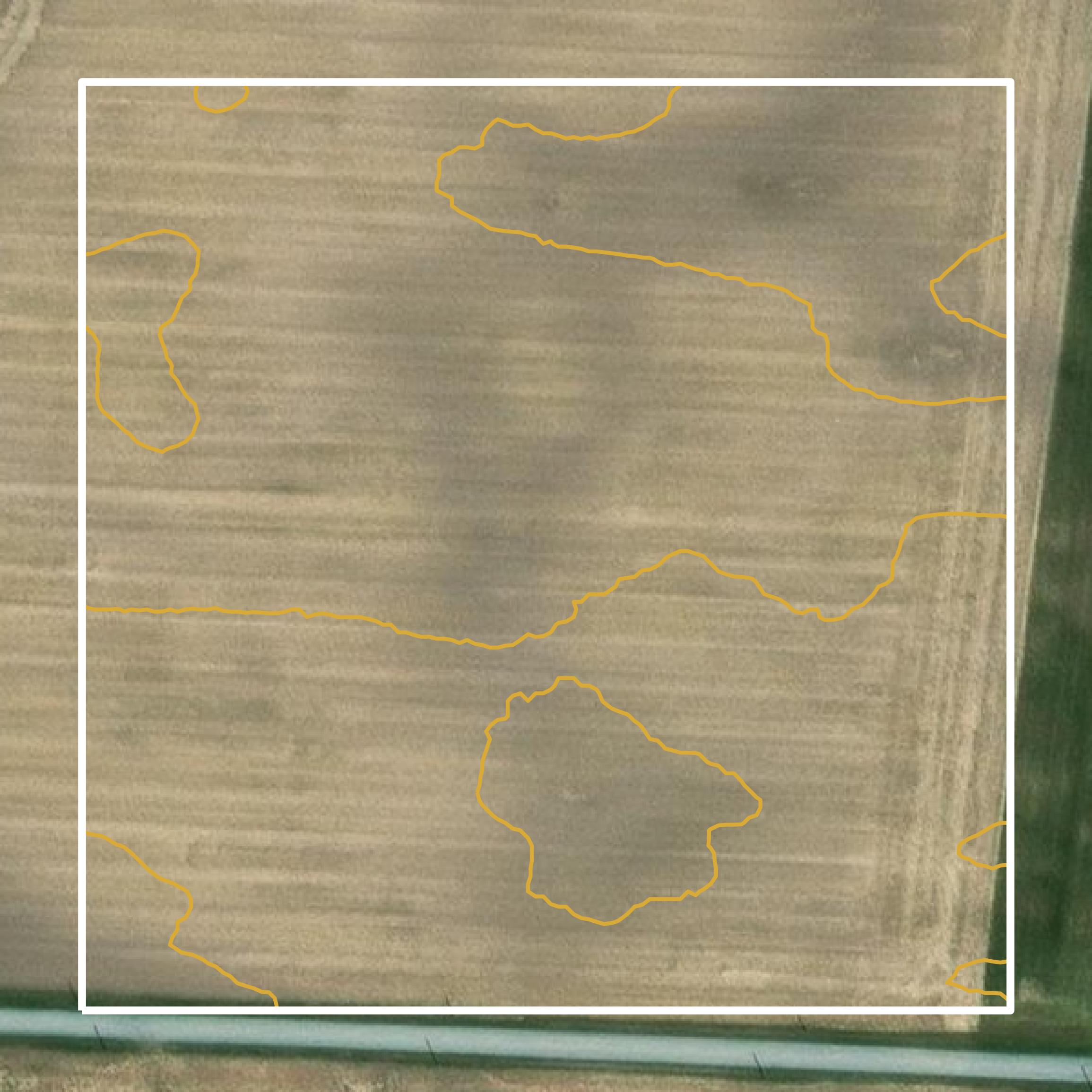 This image shows a contour map in Hardin County created using GIS data in Equator.