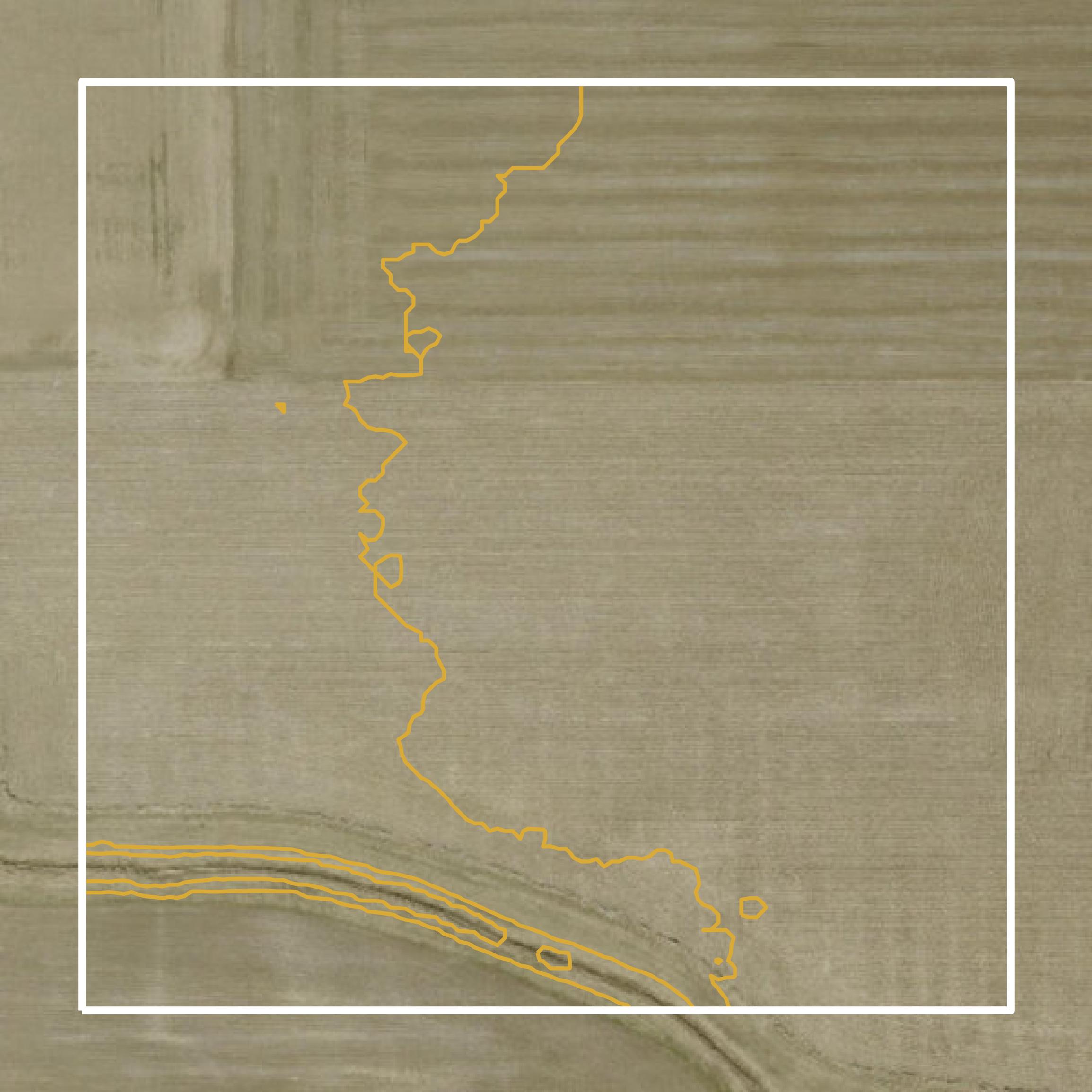 This image shows a contour map in Henry County created using GIS data in Equator.