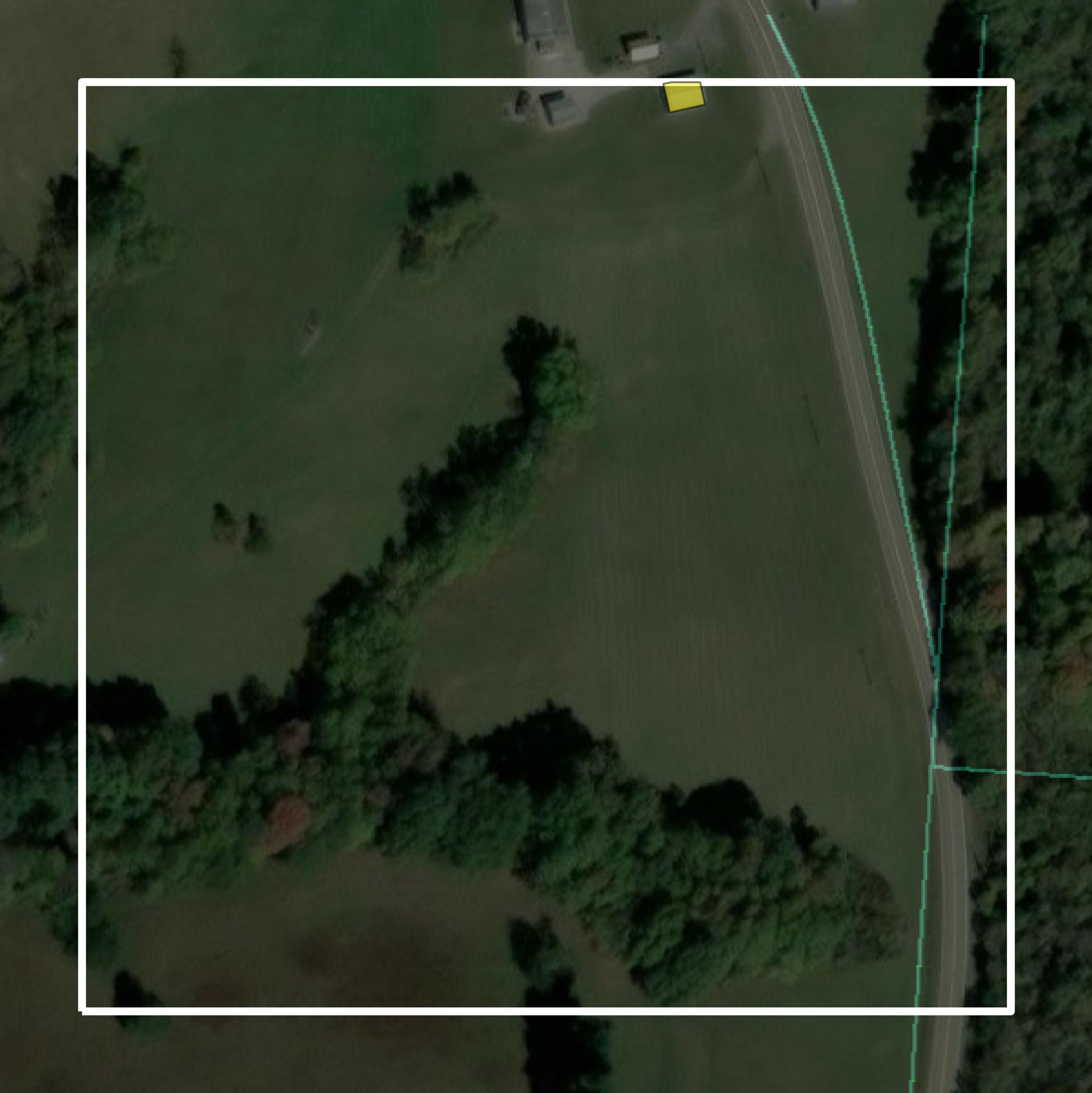 This image shows parcel and building data in Hocking County created using GIS data in Equator.