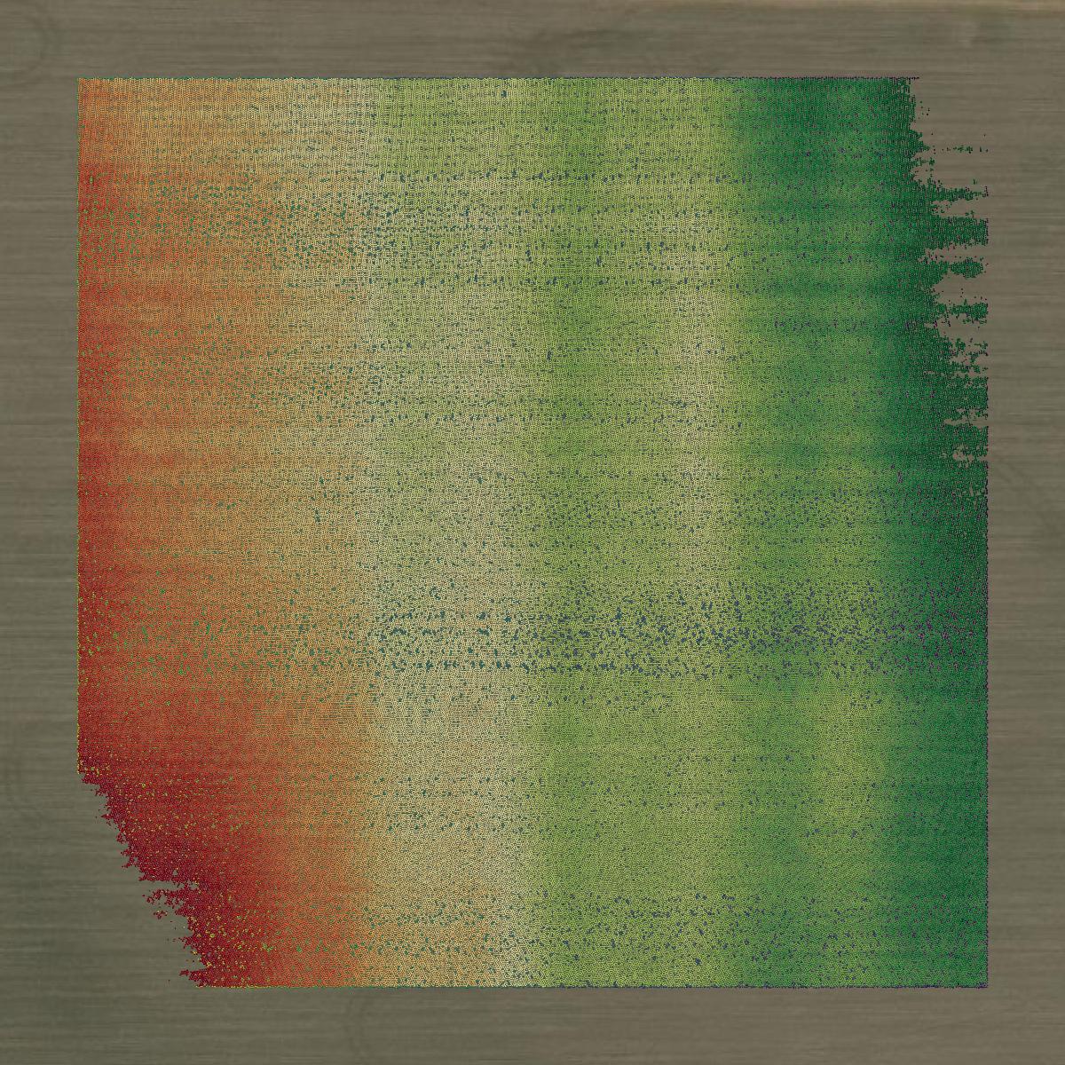 This image shows a LiDAR point cloud in Huron County created using GIS data in Equator.