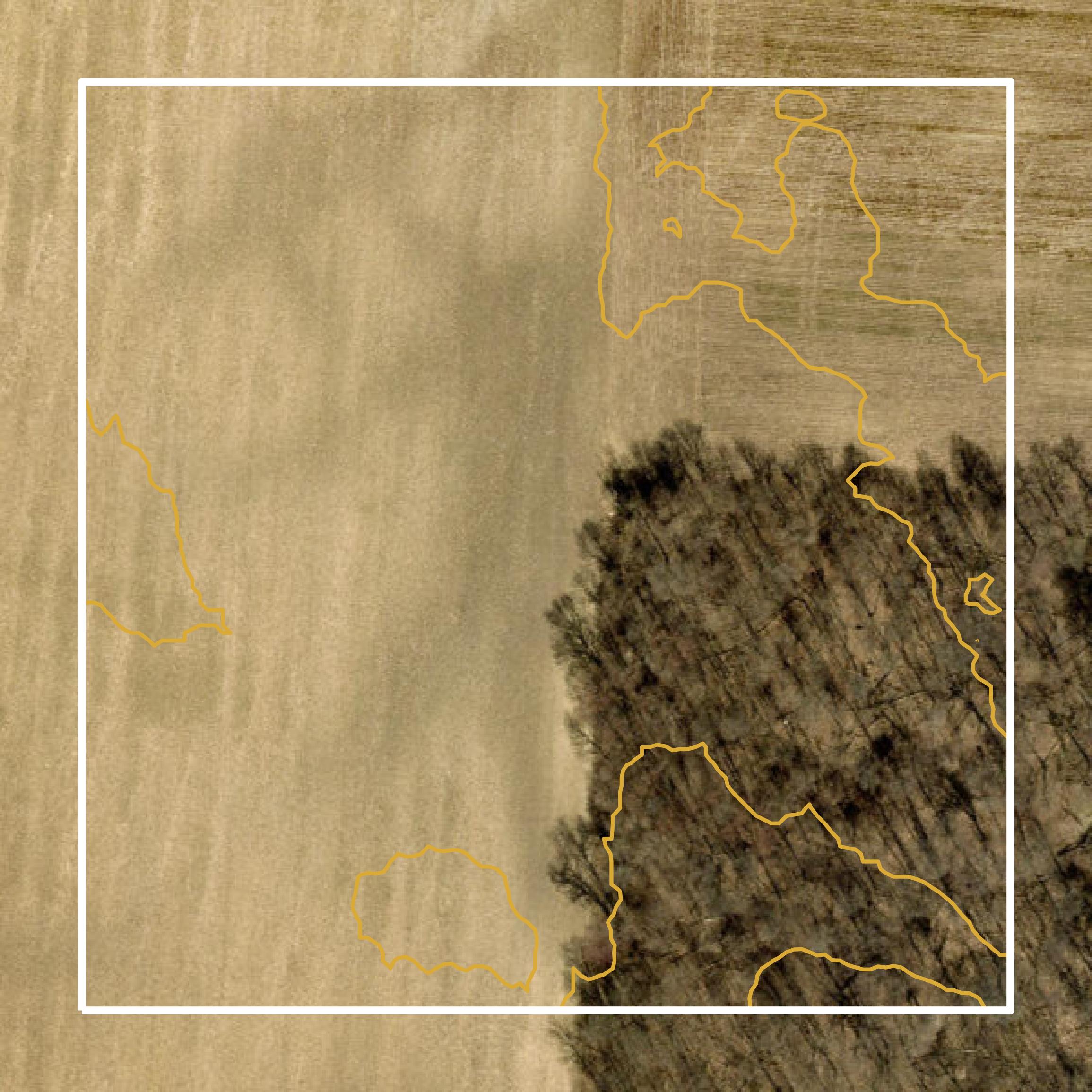 This image shows a contour map in Licking County created using GIS data in Equator.