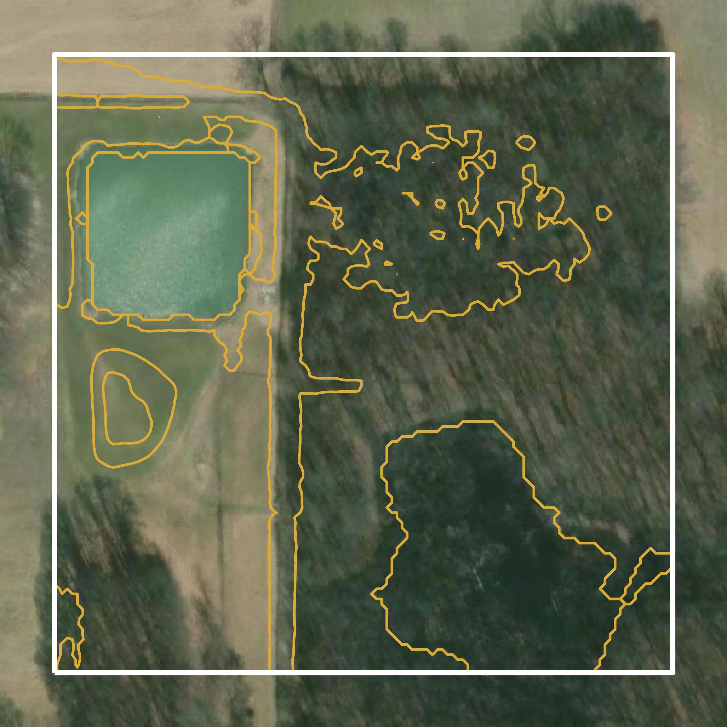 This image shows a contour map in Lorain County created using GIS data in Equator.