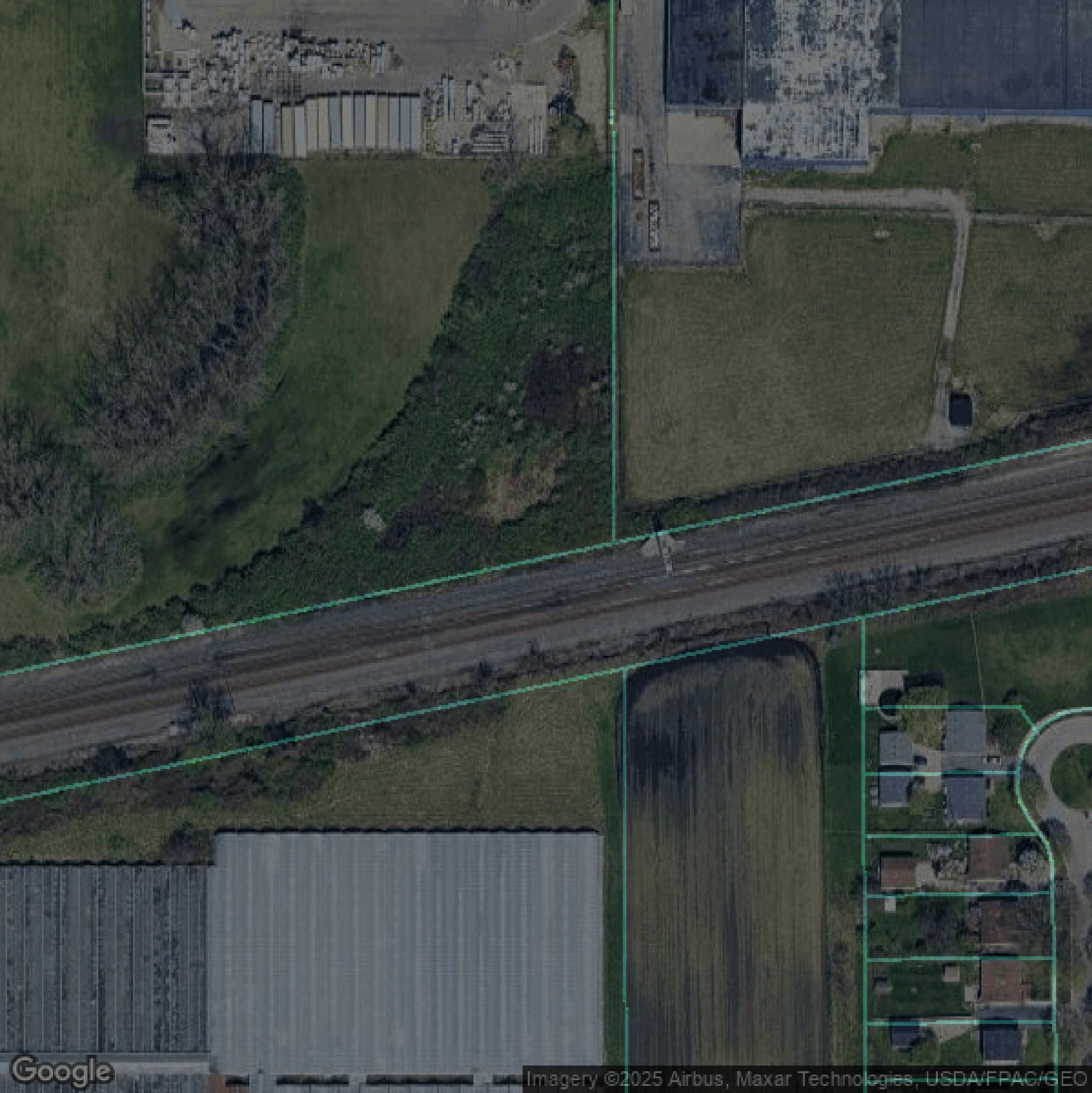 This image shows parcel data in Lucas County created using GIS data in Equator.