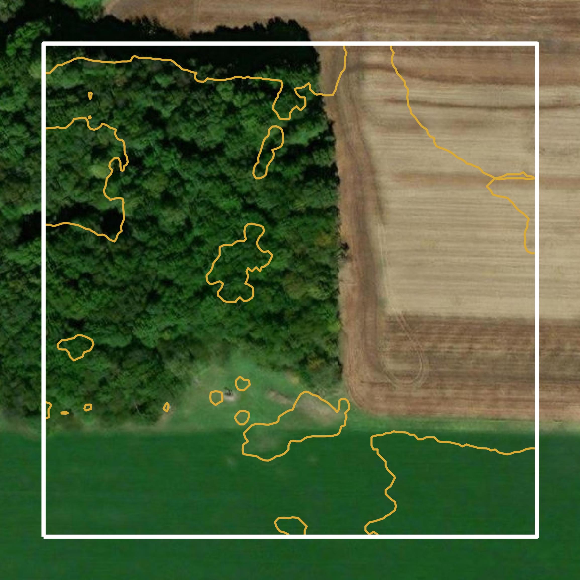 This image shows a contour map in Medina County created using GIS data in Equator.