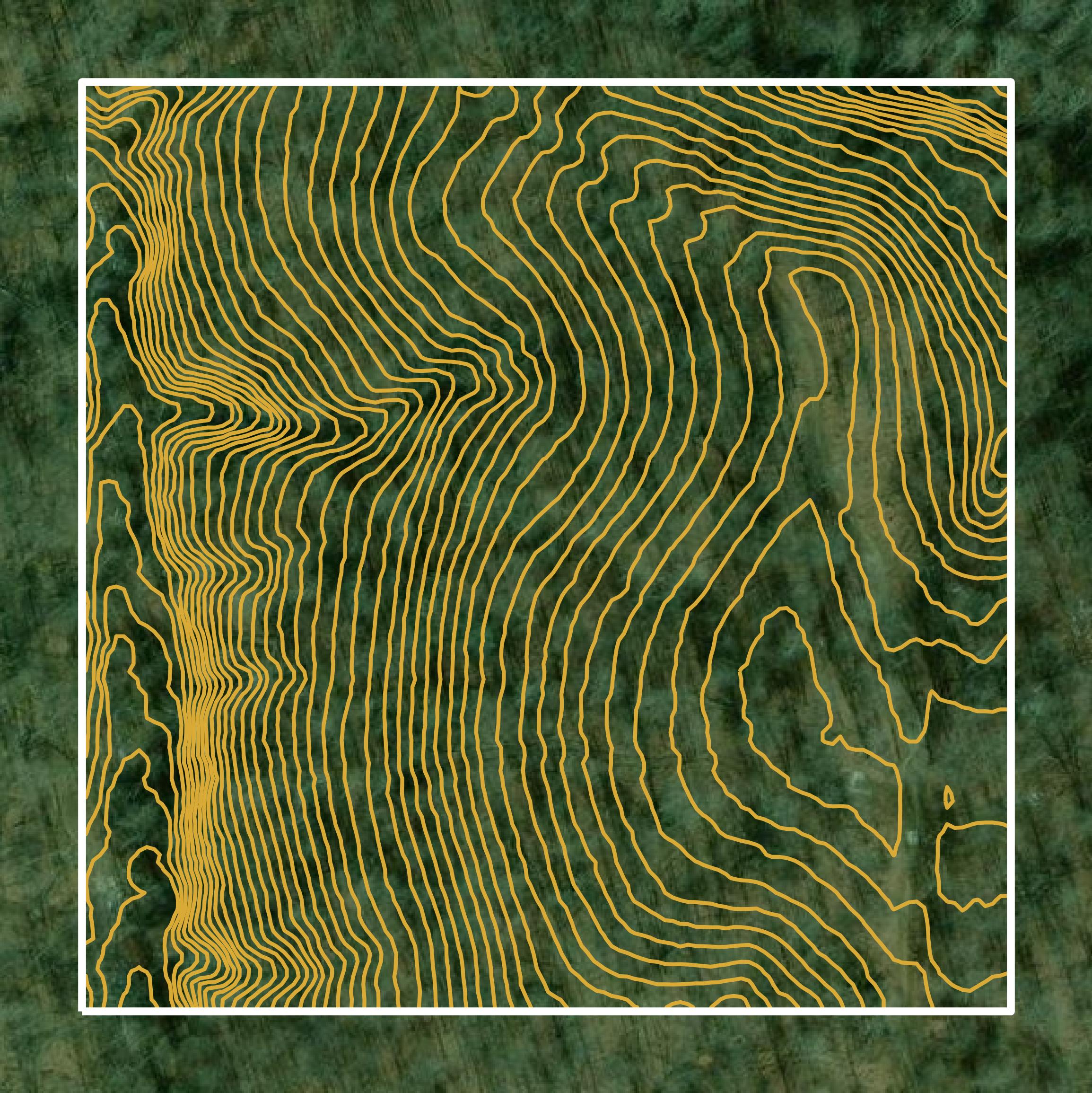 This image shows a contour map in Meigs County created using GIS data in Equator.