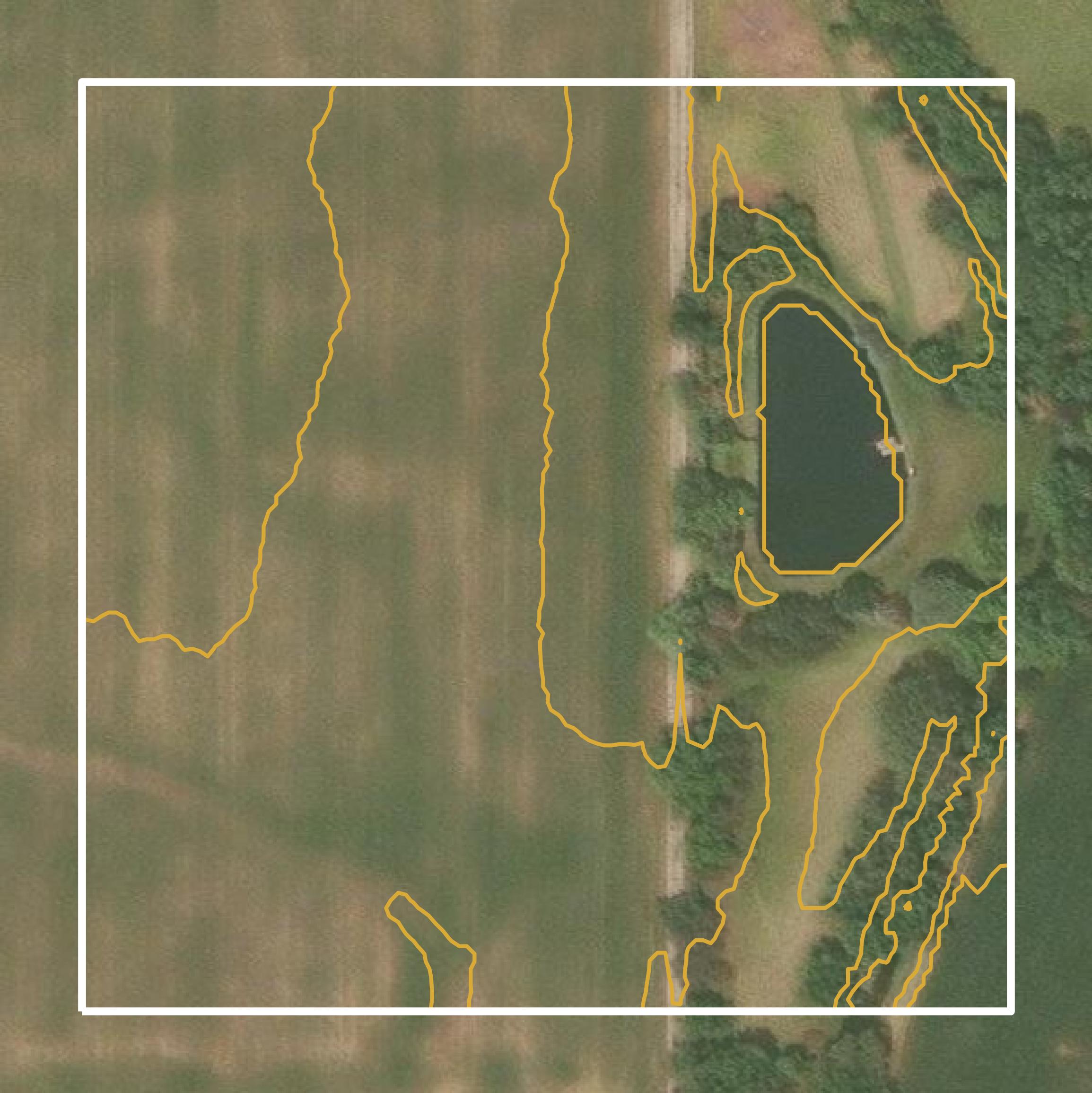 This image shows a contour map in Miami County created using GIS data in Equator.