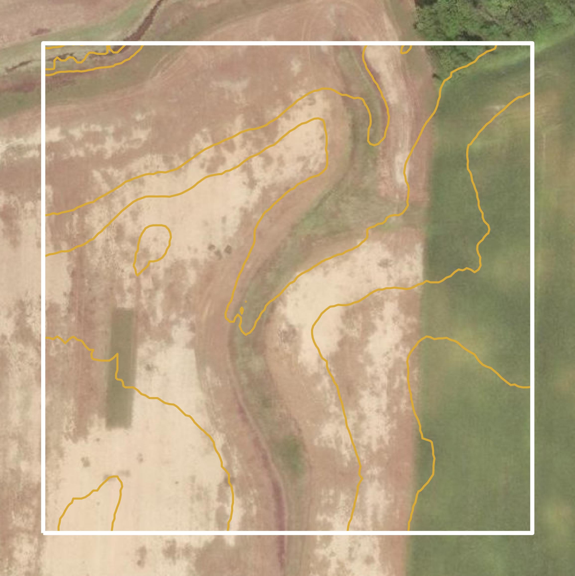 This image shows a contour map in Morrow County created using GIS data in Equator.